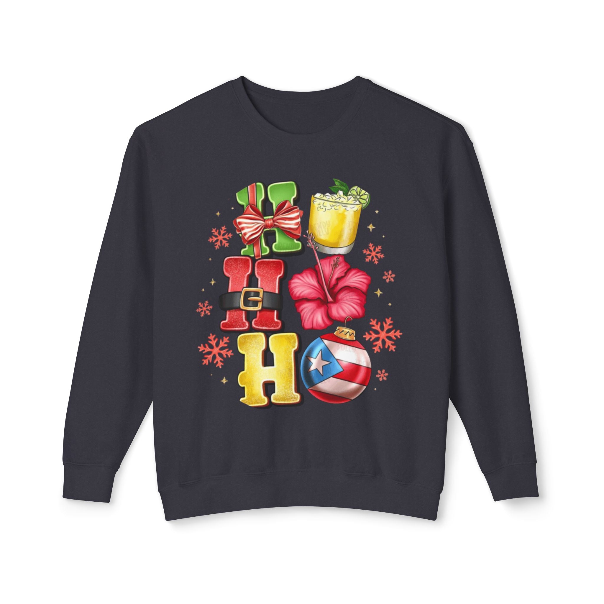 Puerto Rican culture gift Puerto Rico Aloha Holiday Crewneck Sweatshirt