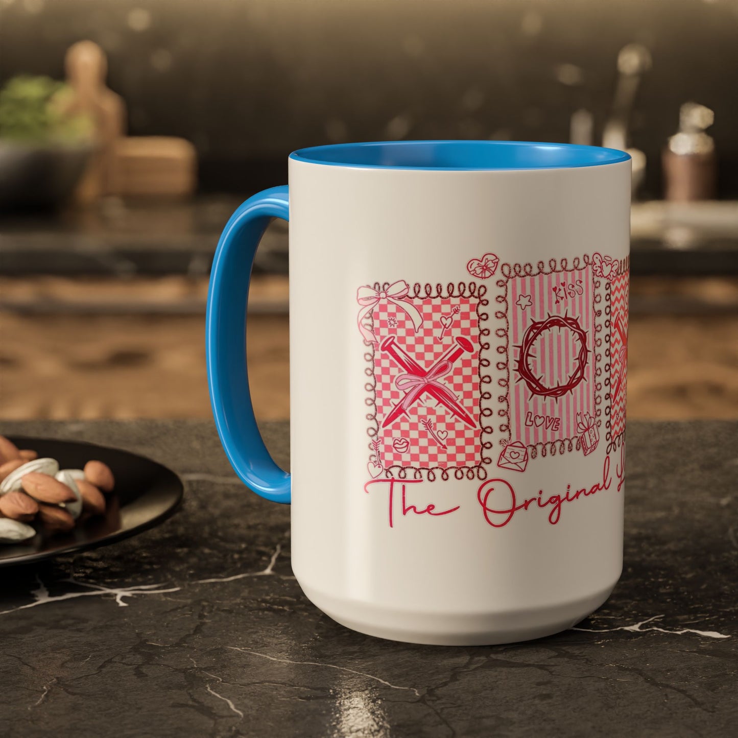 Love Letters XOXO Ceramic Mug — Colorful 11oz & 15oz Coffee Cup