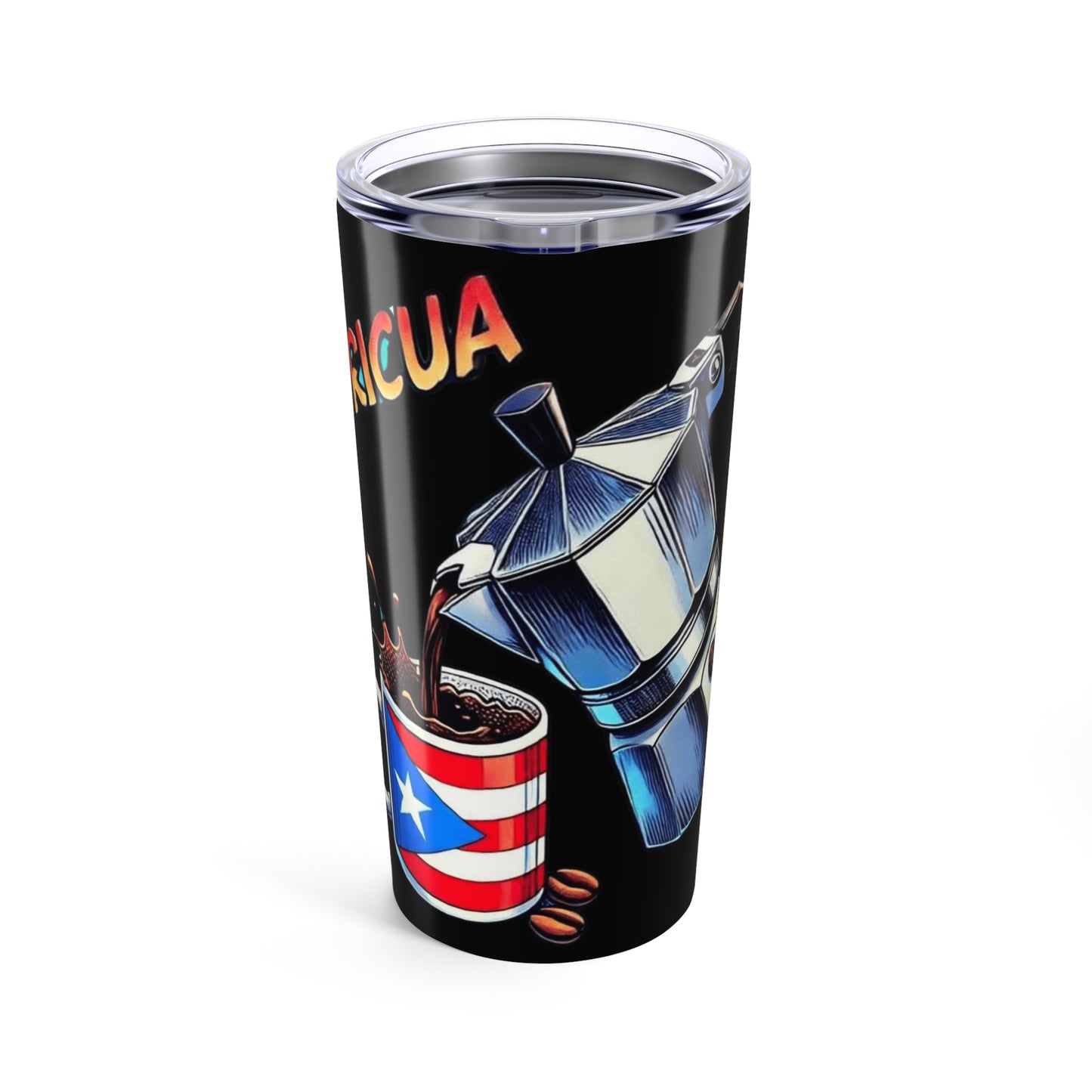 Puerto Rican Coffee Lover's Tumbler | 20oz Travel Mug, Perfect Gift for Coffee Enthusiasts, Birthday, Holidays, On-the-Go