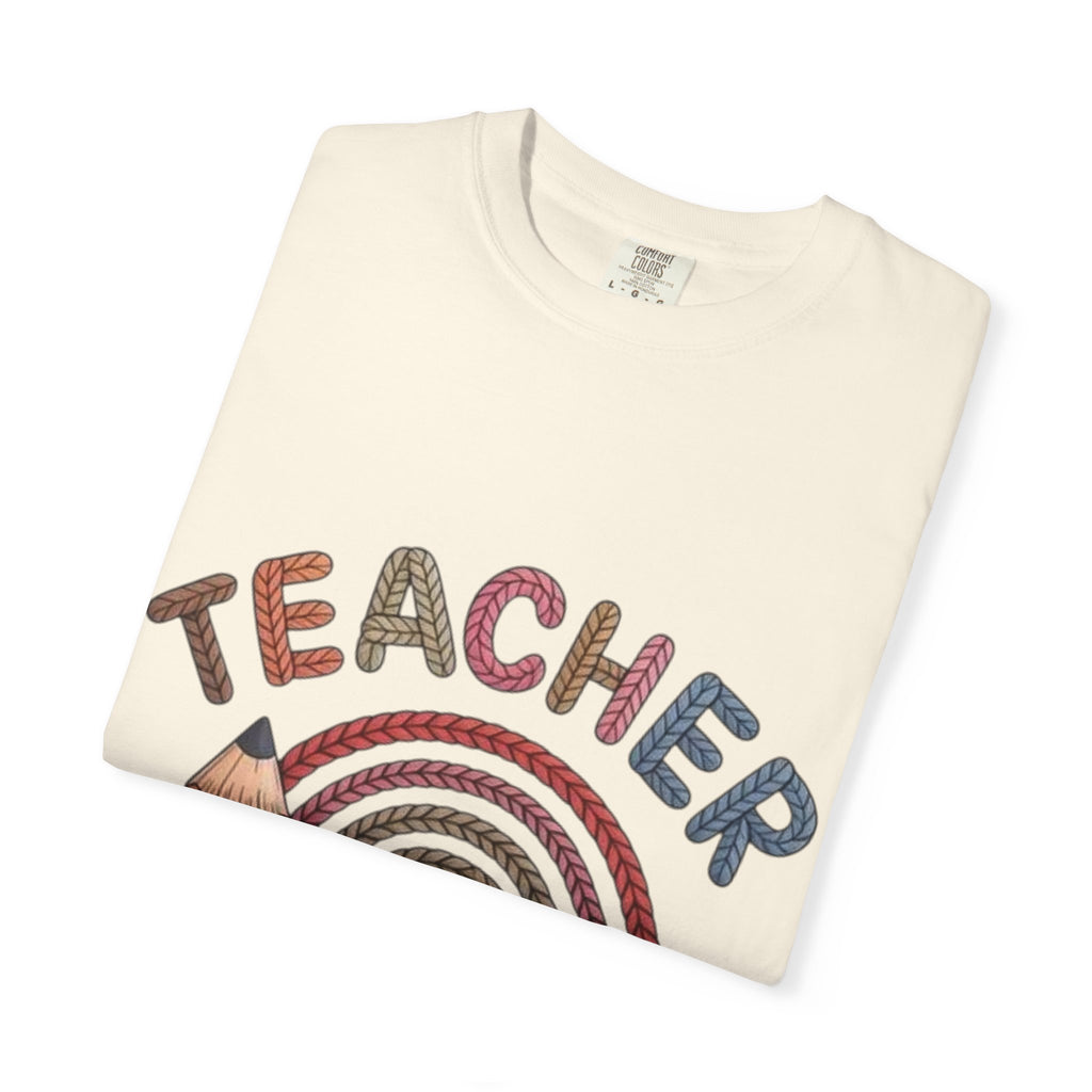 Teacher Rainbow Pencil & Apple T-Shirt — Back-to-School Gift for Educators
