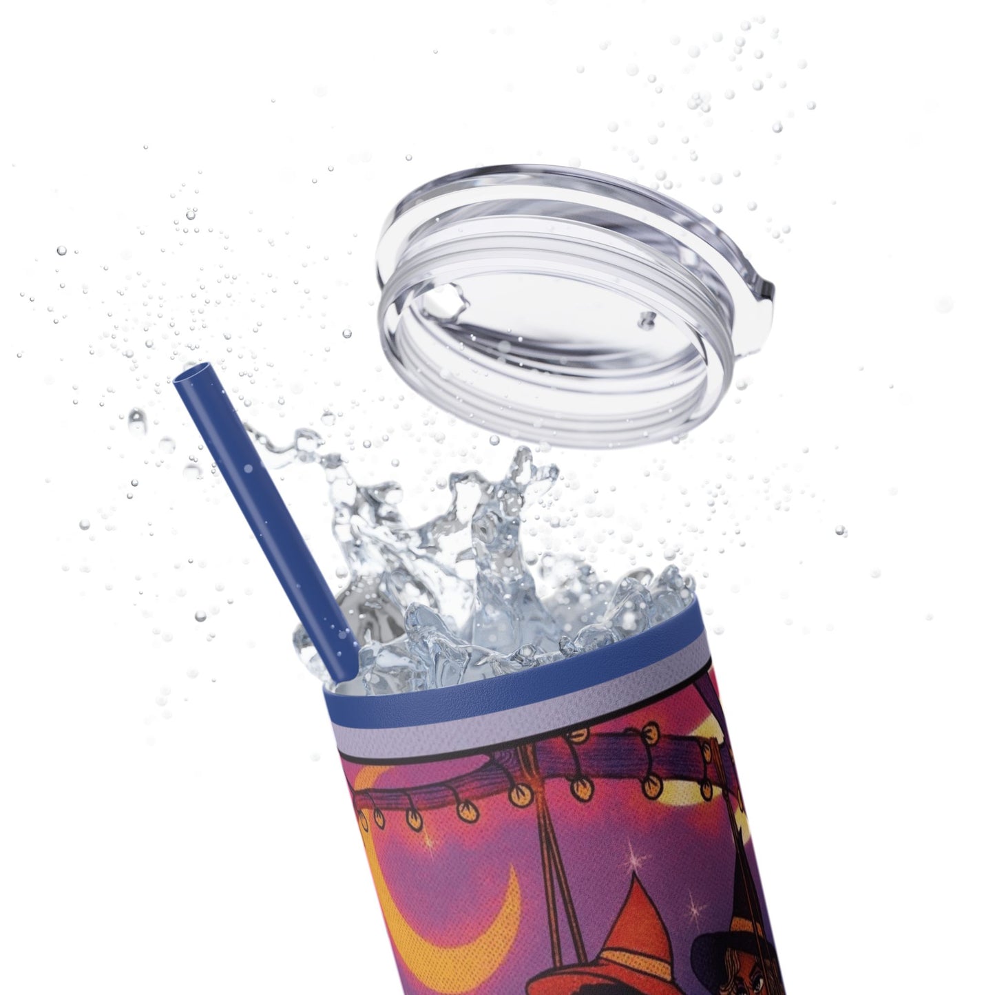 🎁 Spooky season gifts Enchanting Libra Skinny Tumbler with Straw | 20oz | Perfect for Halloween, Witchy Vibes, Astrology Lovers, Gift Idea, Custom Beverage Holder