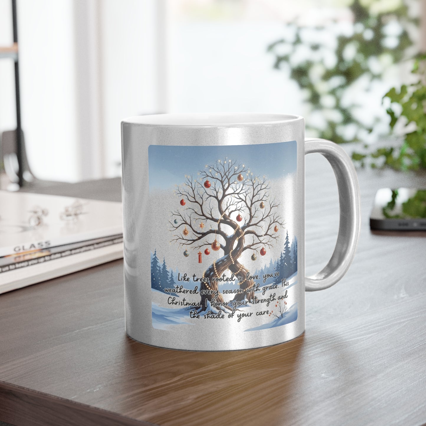 Holiday Mugs Christmas Gift Ideas Hot Cocoa & Coffee Cup Designs Inspirational Winter Tree Metallic Mug
