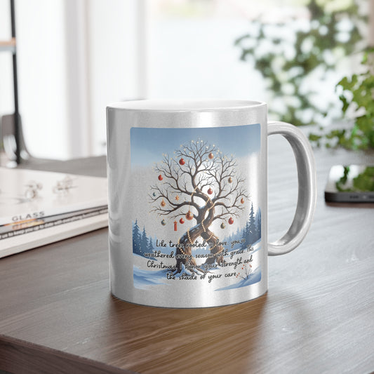 Holiday Mugs Christmas Gift Ideas Hot Cocoa & Coffee Cup Designs Inspirational Winter Tree Metallic Mug