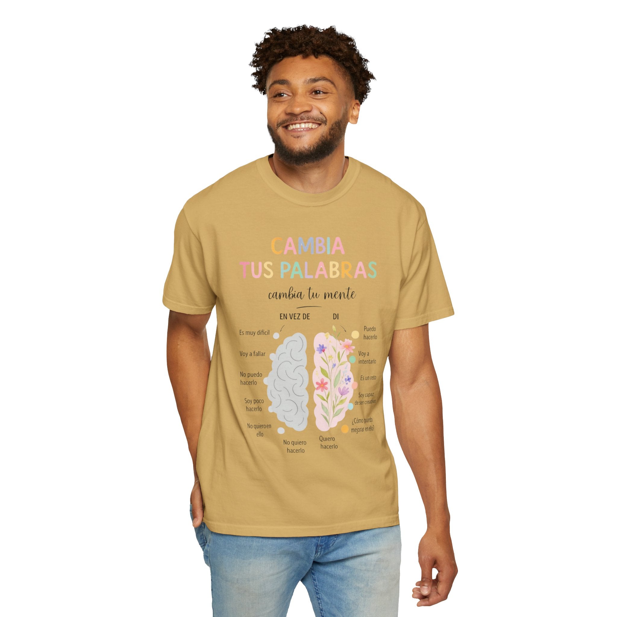 Cambia Tus Palabras Floral Positivity T-Shirt