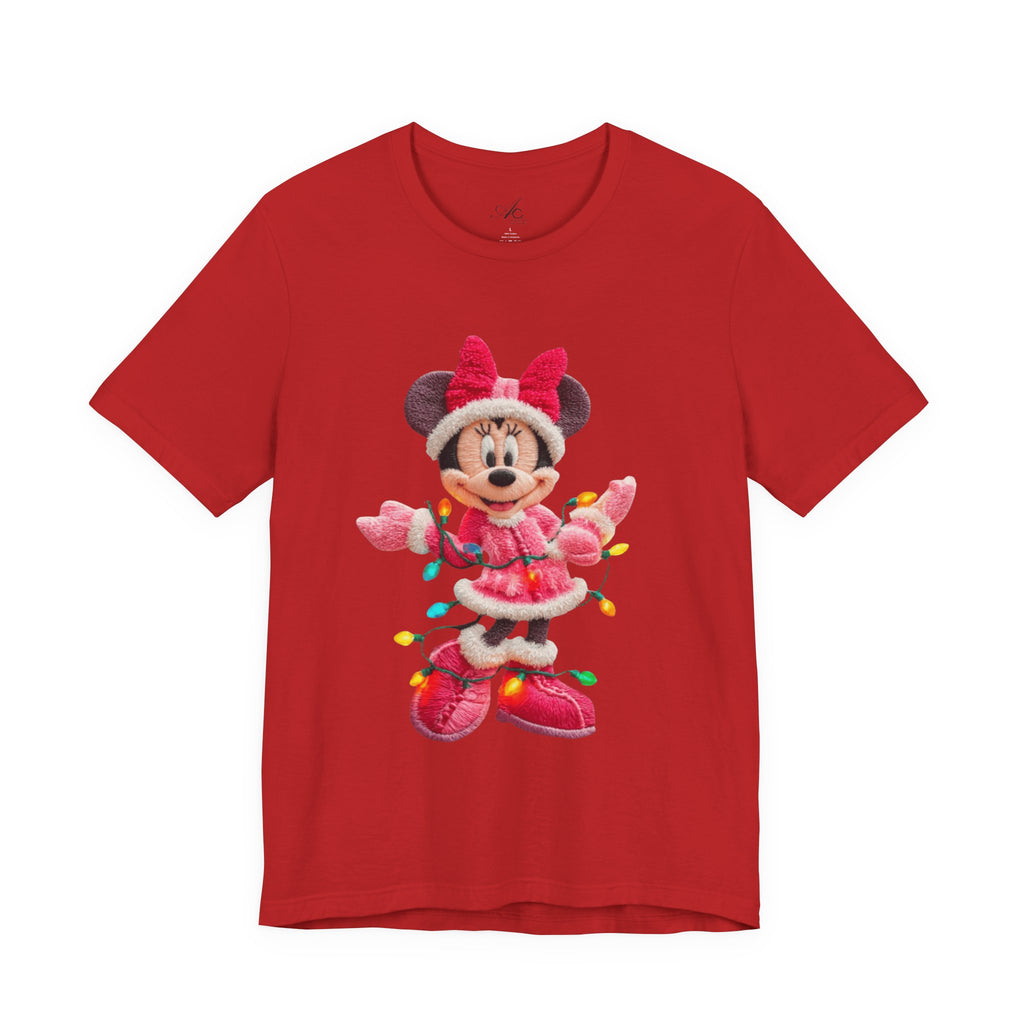 Minnie Mouse Holiday Lights T-Shirt Festive Holiday Designs