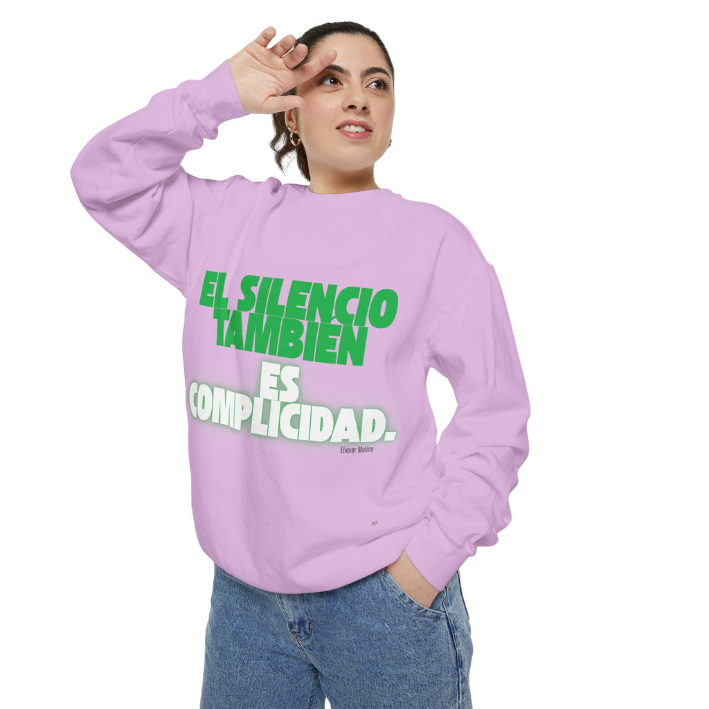 Sweatshirt  "El silencio también es complicidad" Spanish Protest Crewneck