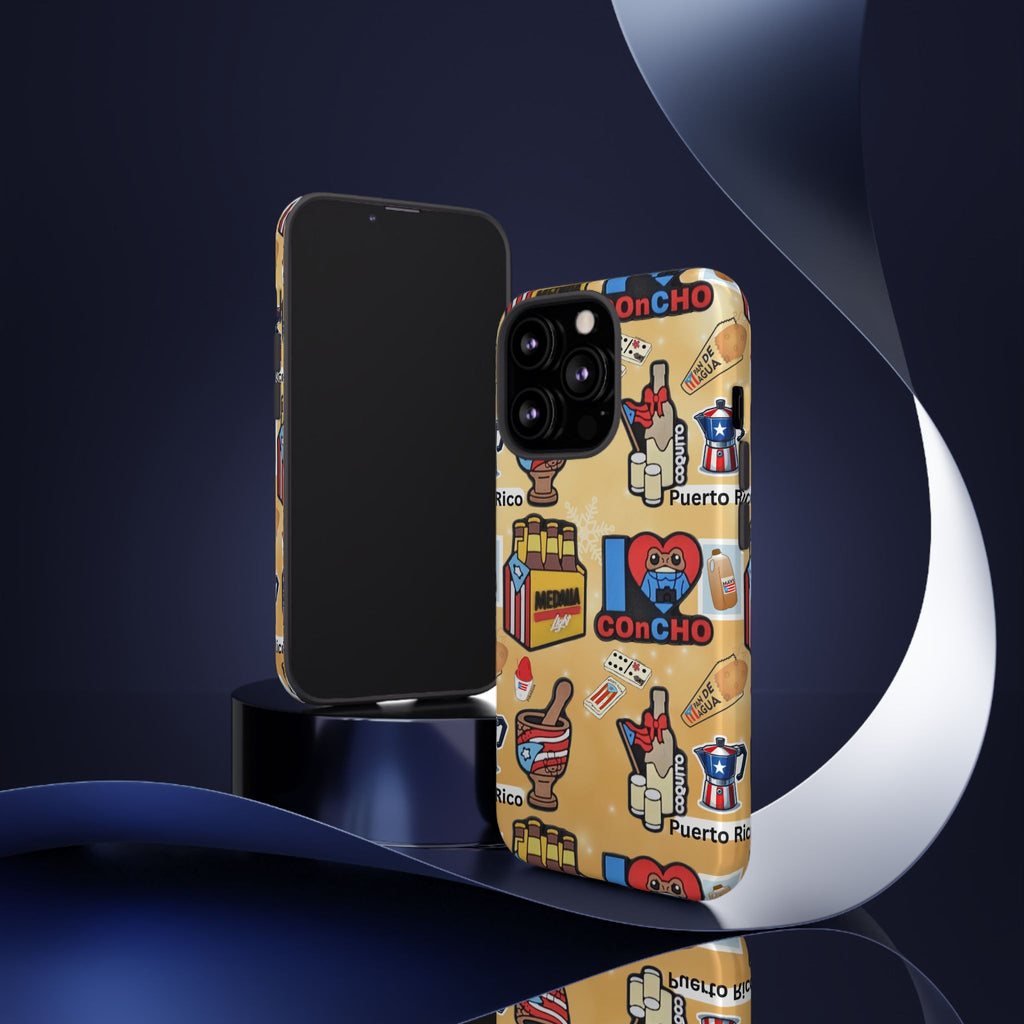 Puerto Rico Sticker Collage Tough Case  ‘I  Concho’ Pattern Phone Case