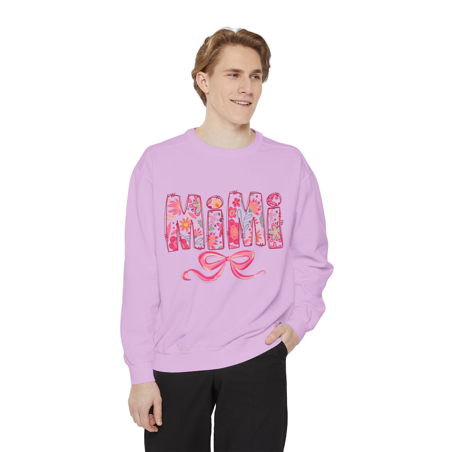Mama Floral Sweatshirt  Pink Floral 'MAMA' Design with Bow