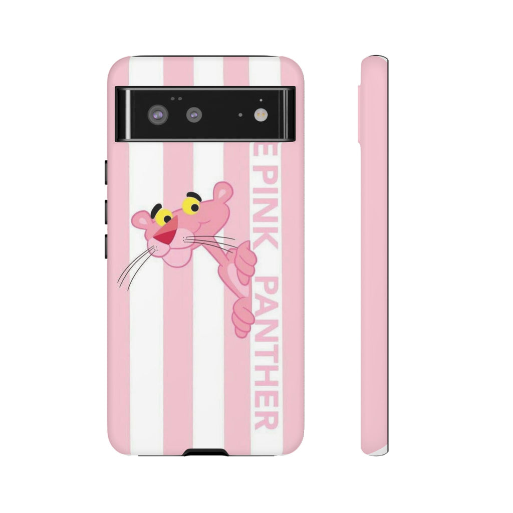 Pink Panther Tough Case Retro Striped Phone Case with "The Pink Panther" Design