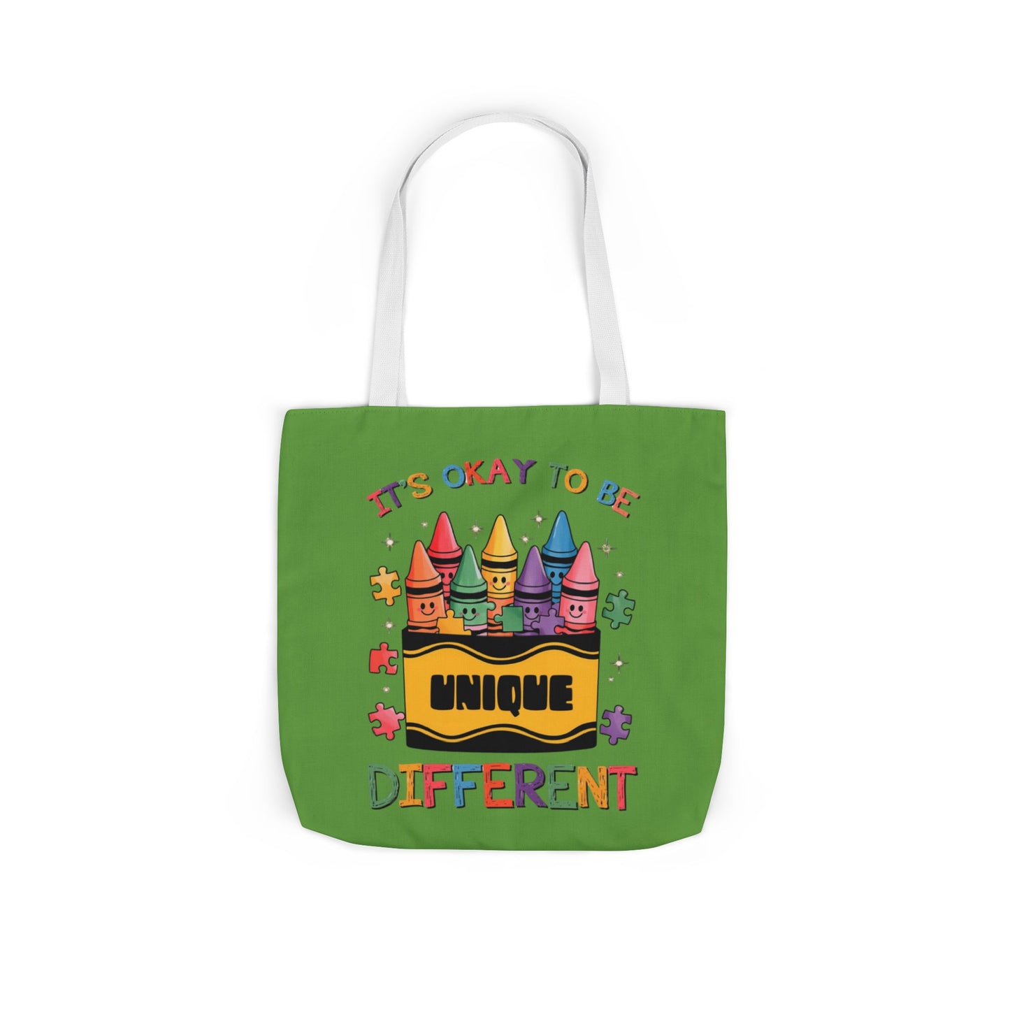 Autism Awareness & Pride Collection Unique Canvas Tote Bag with Colorful Castle Design