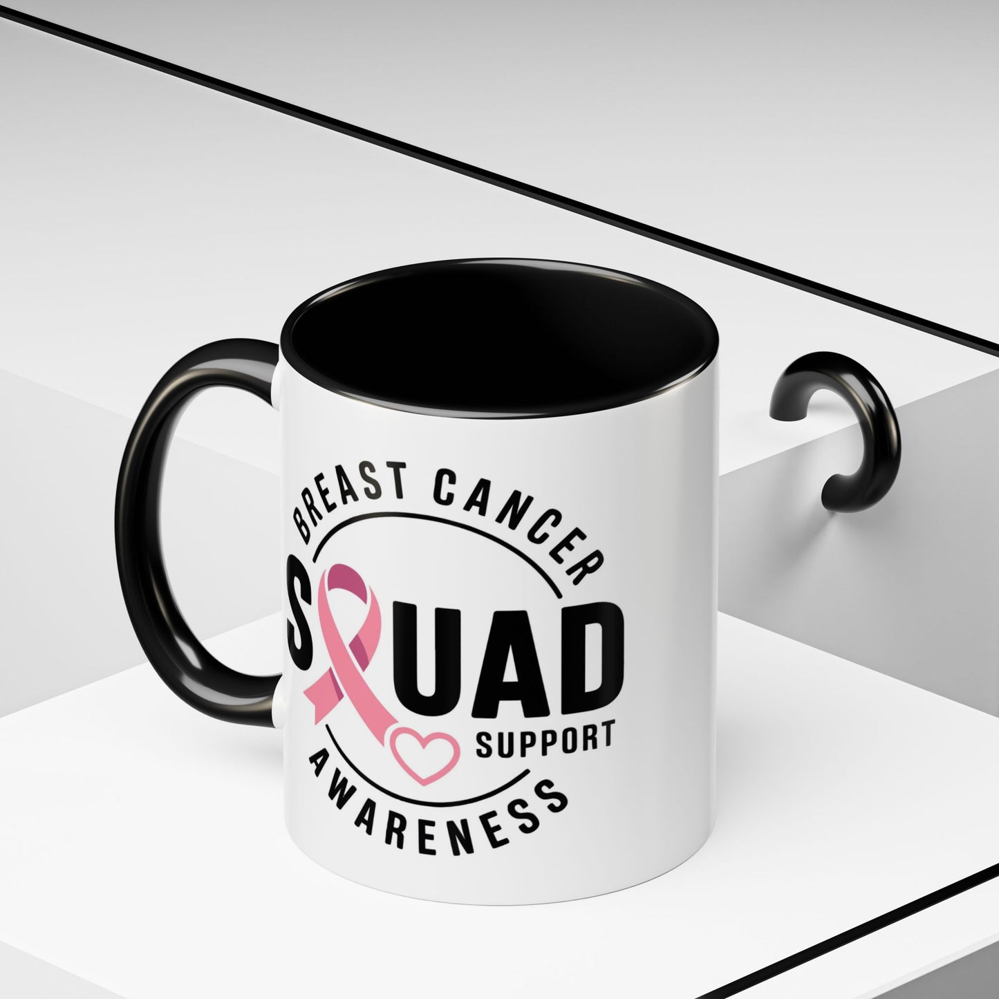 Breast Cancer Awareness Coffee Mug - Support Your Squad