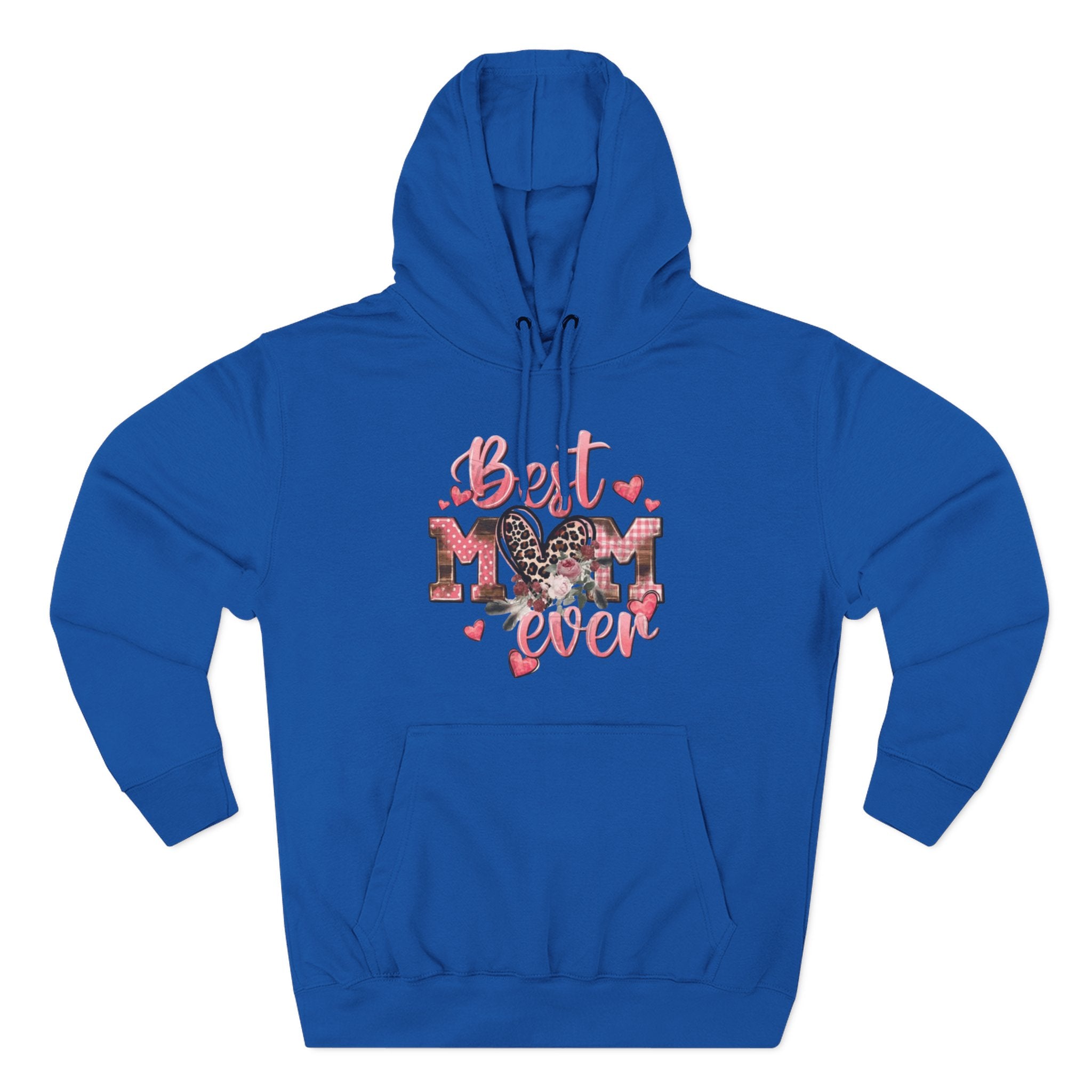Best Mom Ever Hoodie  Leopard Heart Mother's Day Pullover