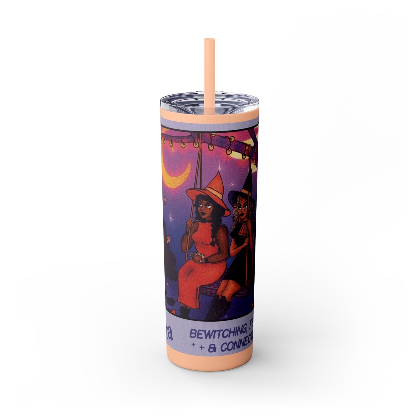 🎁 Spooky season gifts Enchanting Libra Skinny Tumbler with Straw | 20oz | Perfect for Halloween, Witchy Vibes, Astrology Lovers, Gift Idea, Custom Beverage Holder