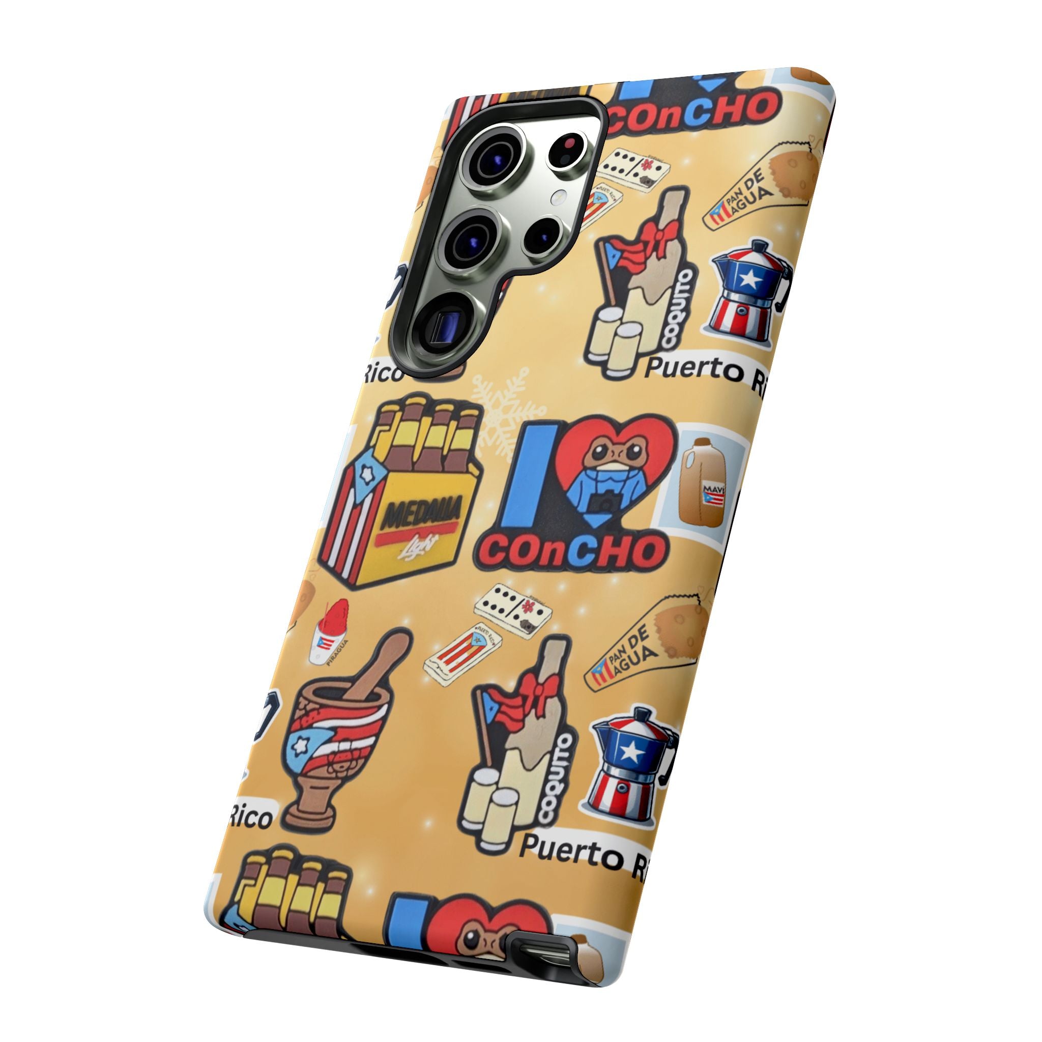 Puerto Rico Sticker Collage Tough Case  ‘I  Concho’ Pattern Phone Case