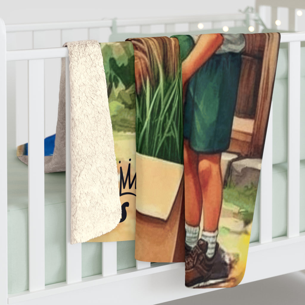 Sherpa Fleece Blanket  Puerto Rican Three Kings Day (Feliz Día de Reyes) Kids Design