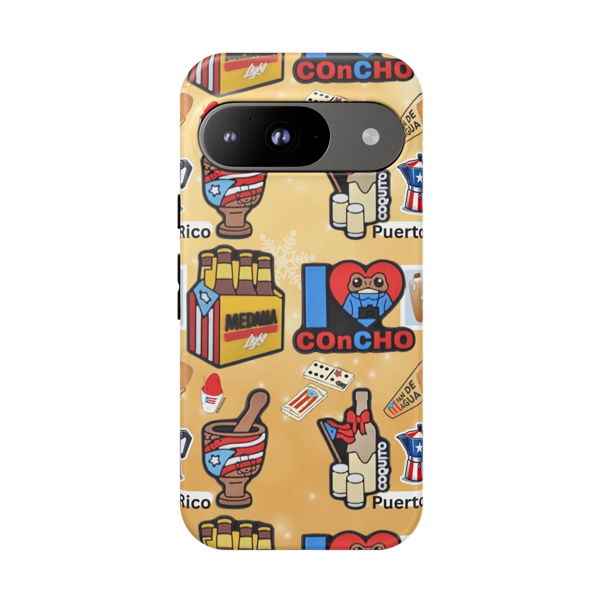 Puerto Rico Sticker Collage Tough Case  ‘I  Concho’ Pattern Phone Case