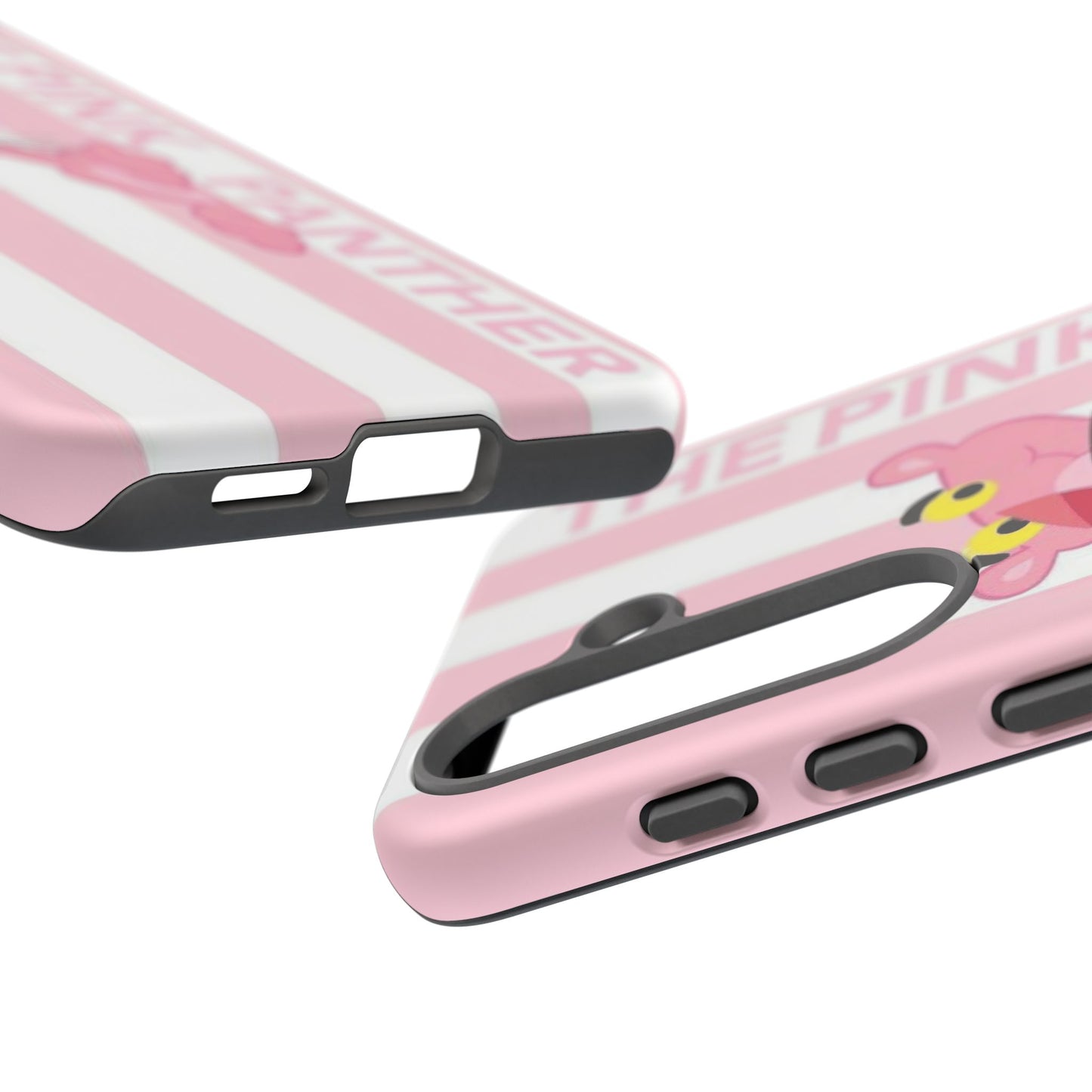 Pink Panther Tough Case Retro Striped Phone Case with "The Pink Panther" Design