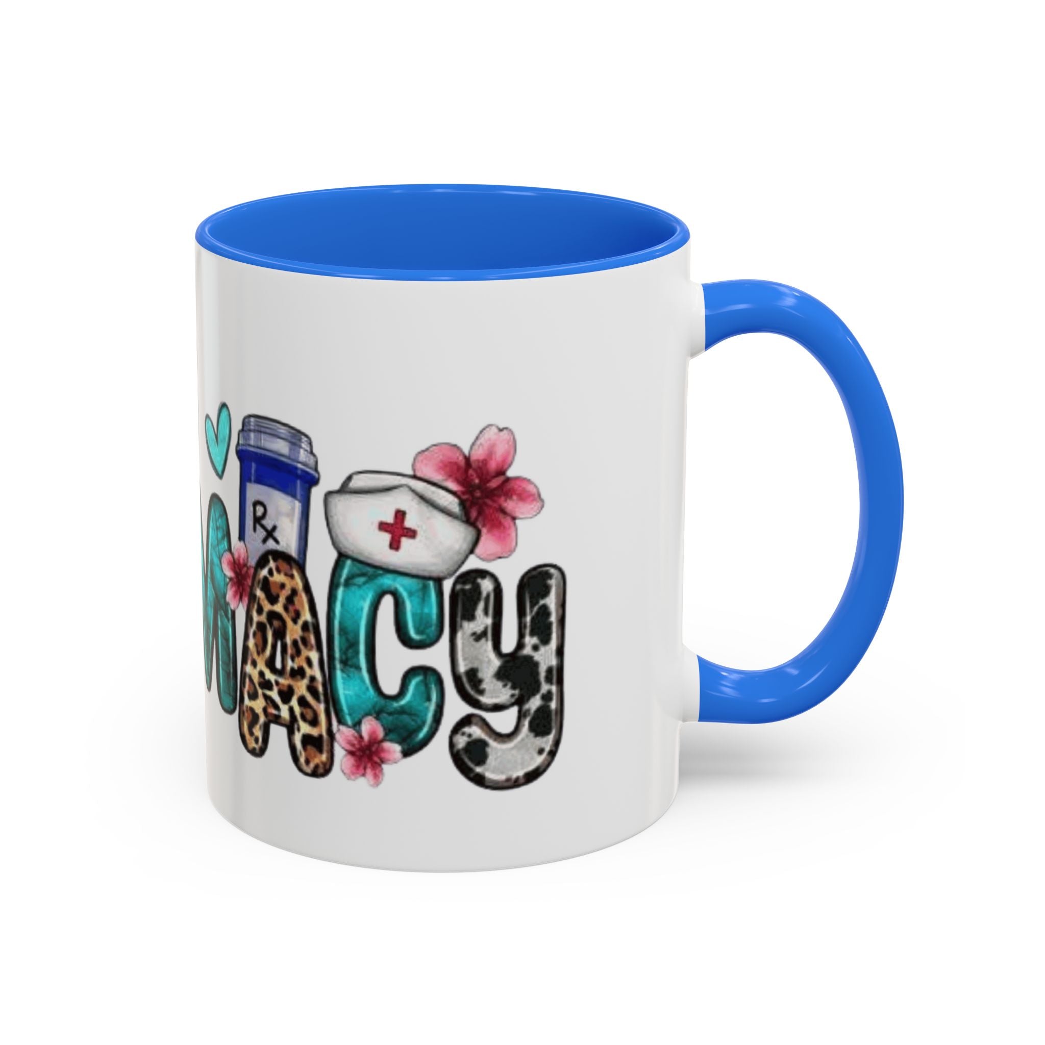 Pharmacy Nurse Coffee Mug — Cute Leopard & Teal Medical Design (11oz/15oz)Christmas mug for all healthcare heroes
