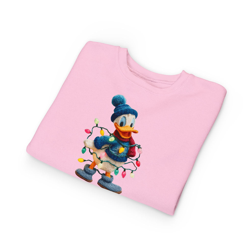 Toddler Sweatshirt  Festive Donald Duck Holiday Lights Pullover