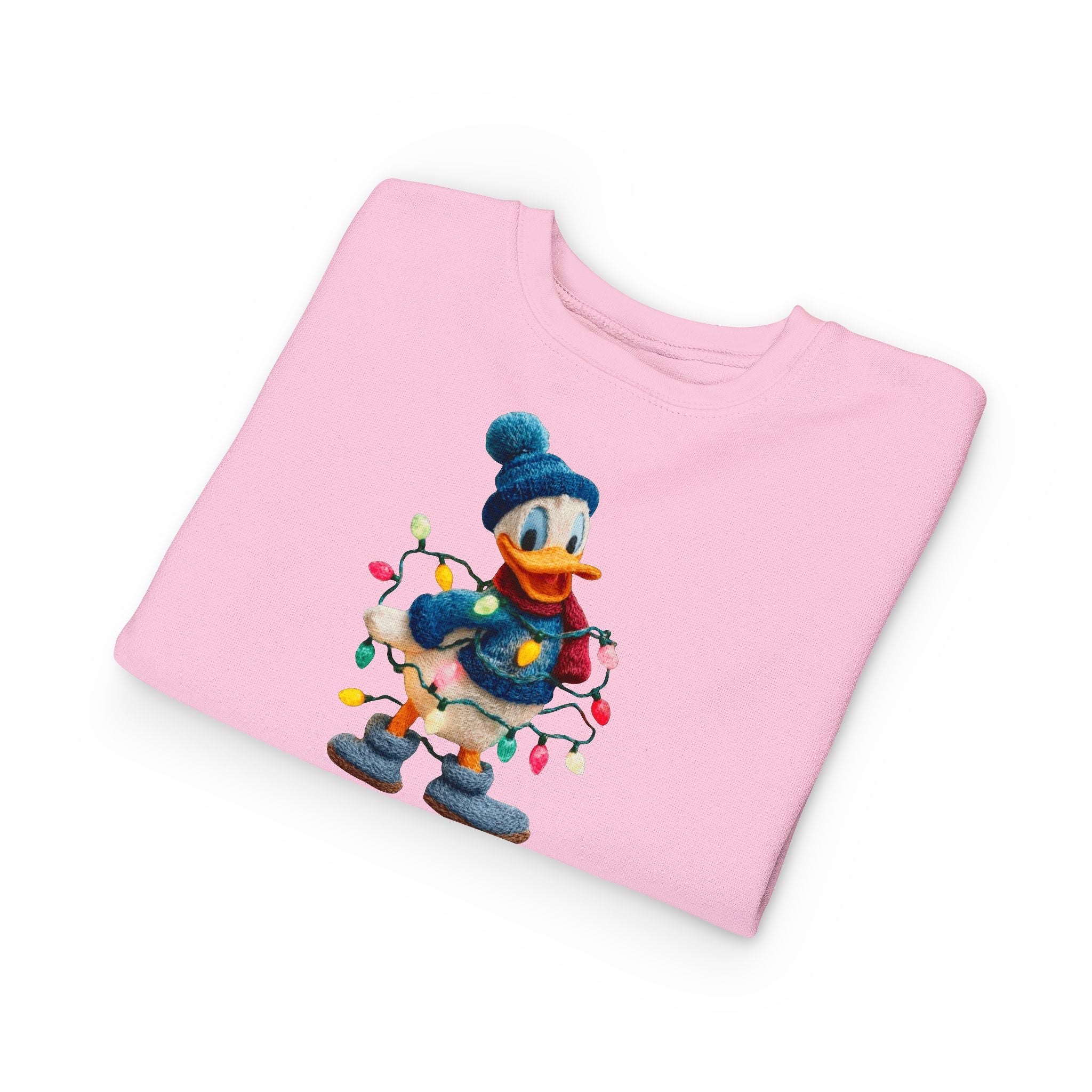 Toddler Sweatshirt  Festive Donald Duck Holiday Lights Pullover