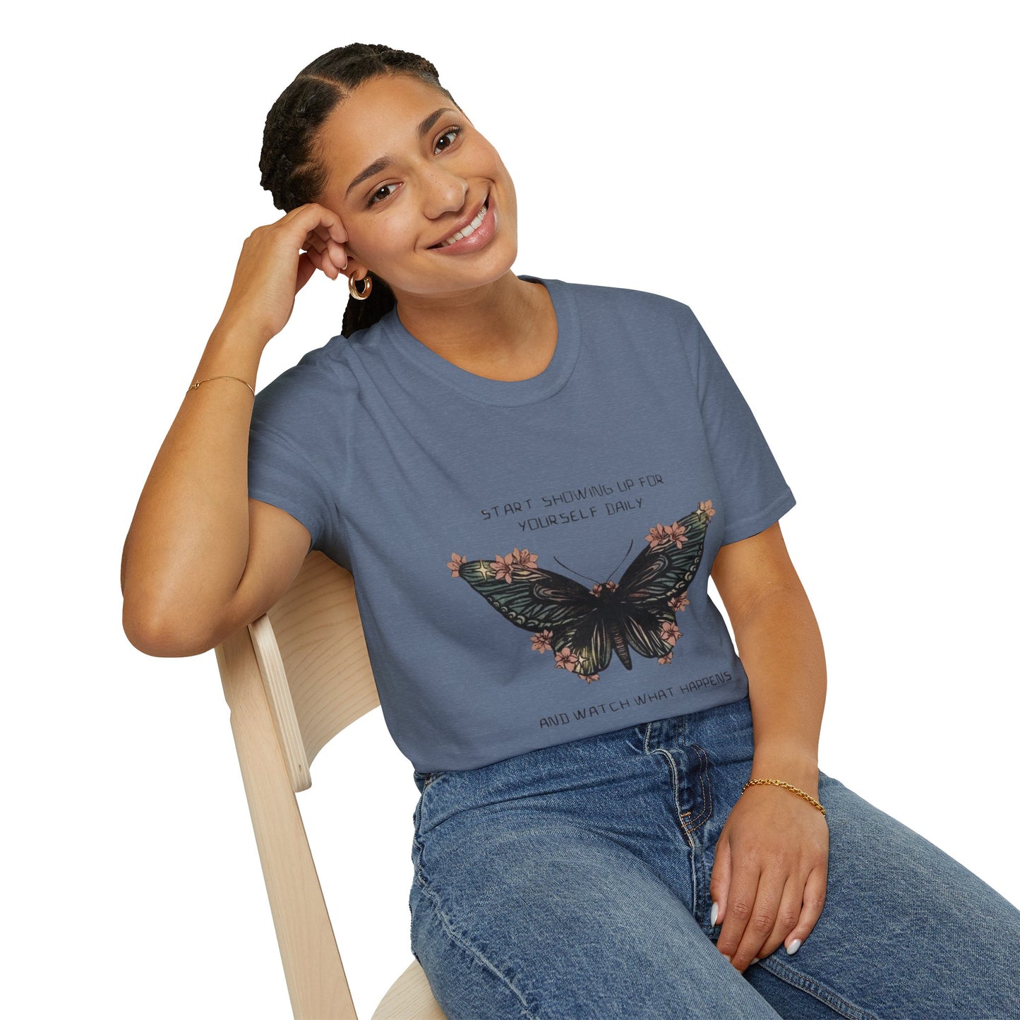 Wear Your Peace. Inspirational Butterfly T-Shirt, Motivational Gift, Unisex Tee, Nature Lover Shirt, Self-Care Apparel, Birthday Gift Idea