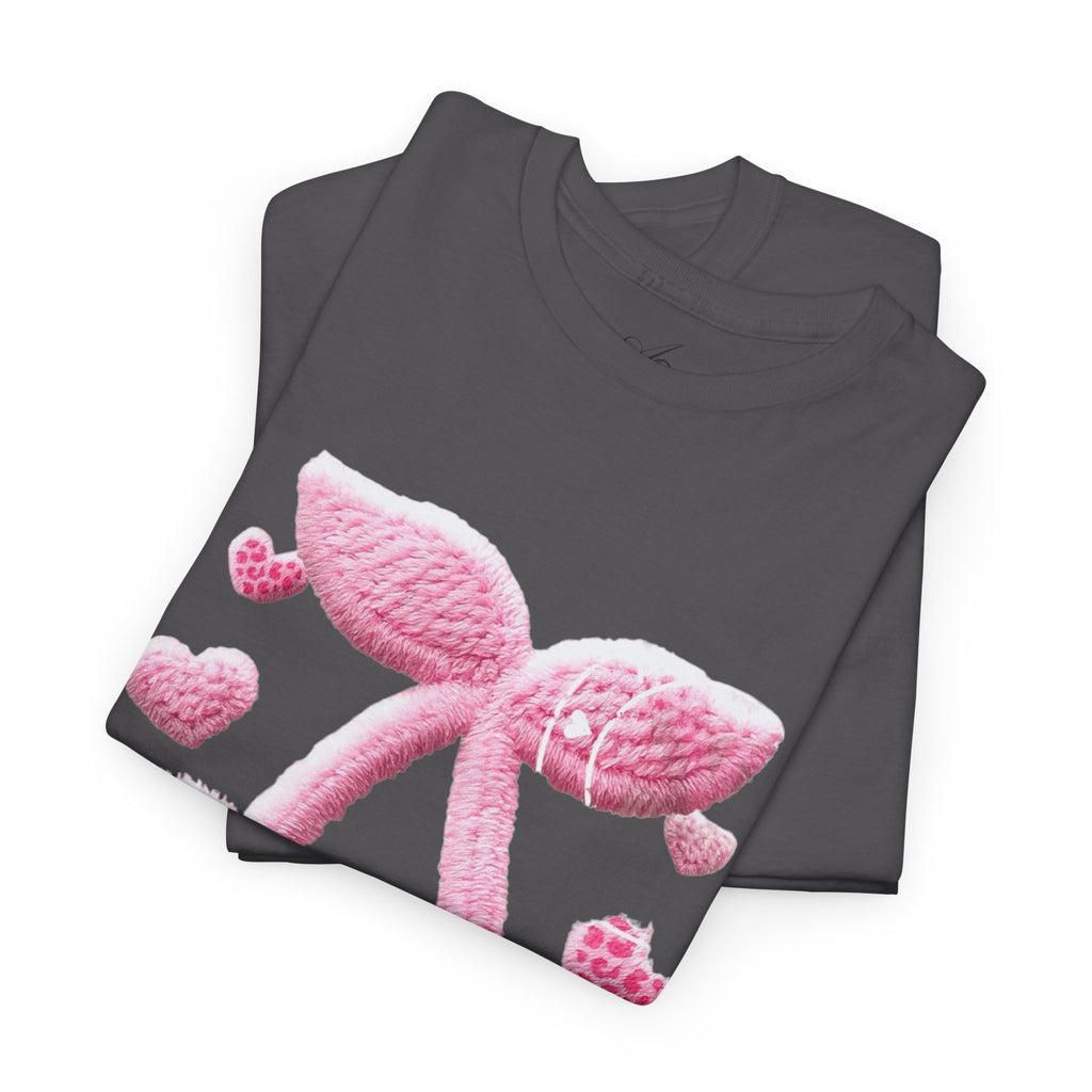 Pink Heart Cherries Tee  LOVE Graphic Valentine T-Shirt