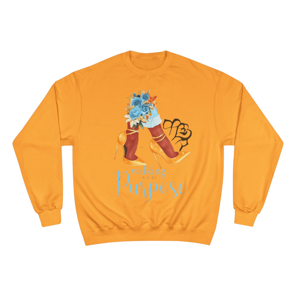 Walking with Purpose Sweatshirt  Floral Heels Inspirational Crewneck