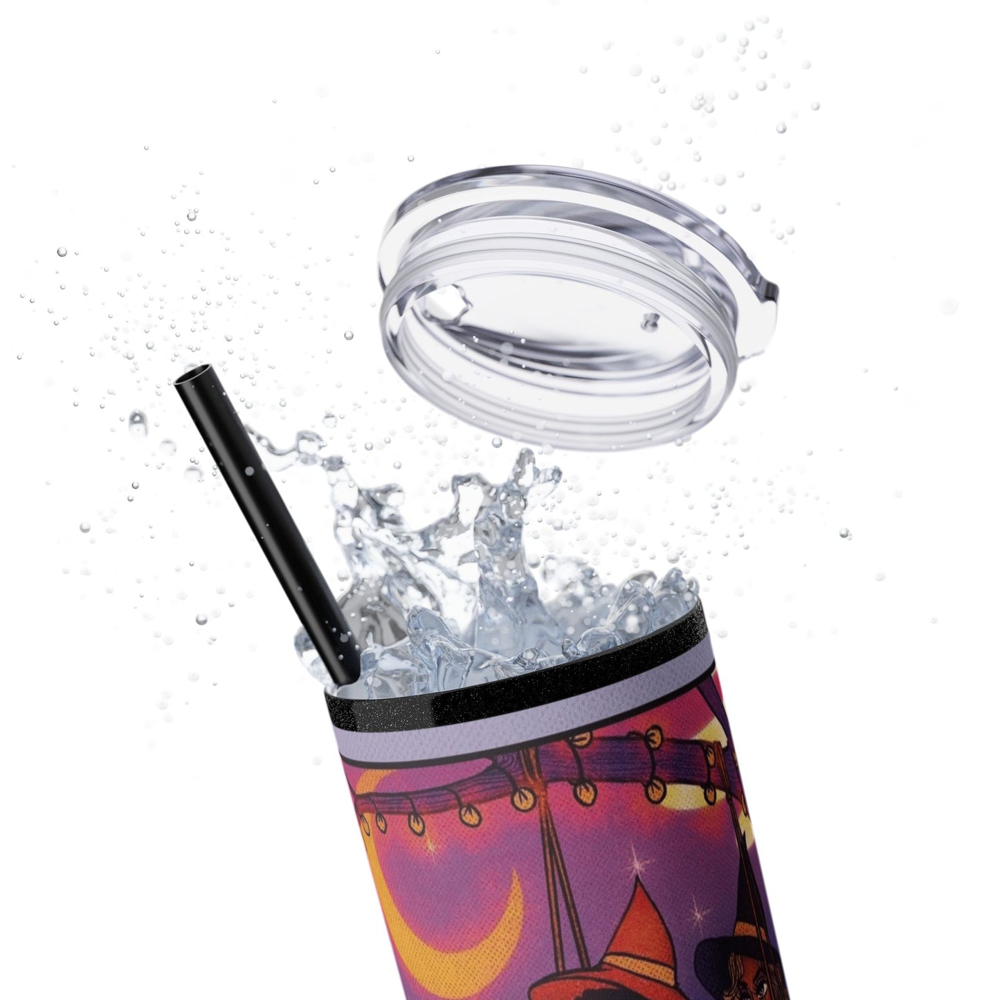 🎁 Spooky season gifts Enchanting Libra Skinny Tumbler with Straw | 20oz | Perfect for Halloween, Witchy Vibes, Astrology Lovers, Gift Idea, Custom Beverage Holder