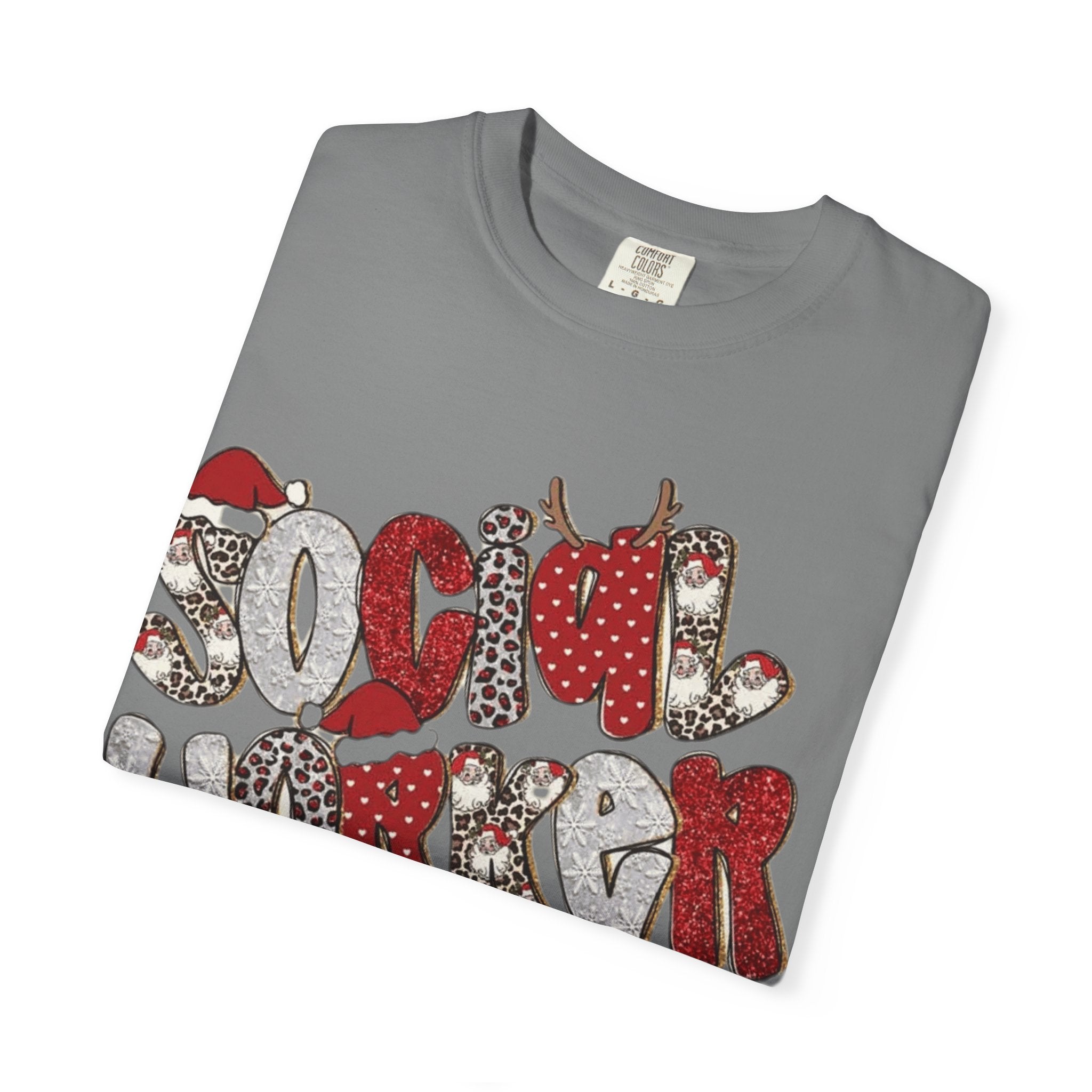 Social Worker Christmas T-Shirt  Festive Holiday Graphic Tee