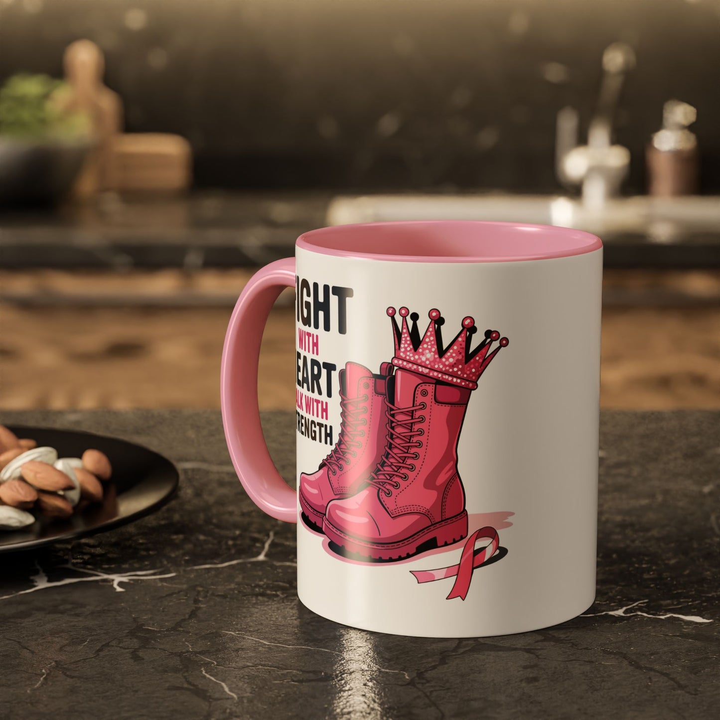 You Beat It! Cancer Survivor Mug | Motivational Gift for Her or Him | Warrior Mug