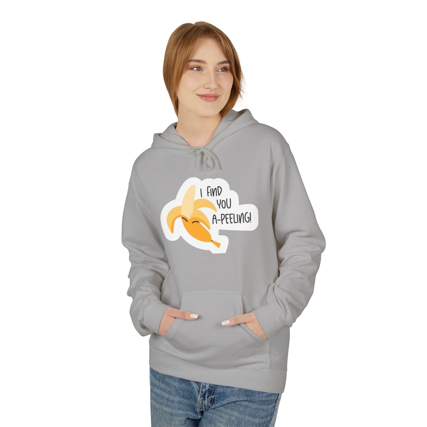Peeling Banana Hoodie  "I Found You (Peeling)" Cute Fruit Pun Pullover