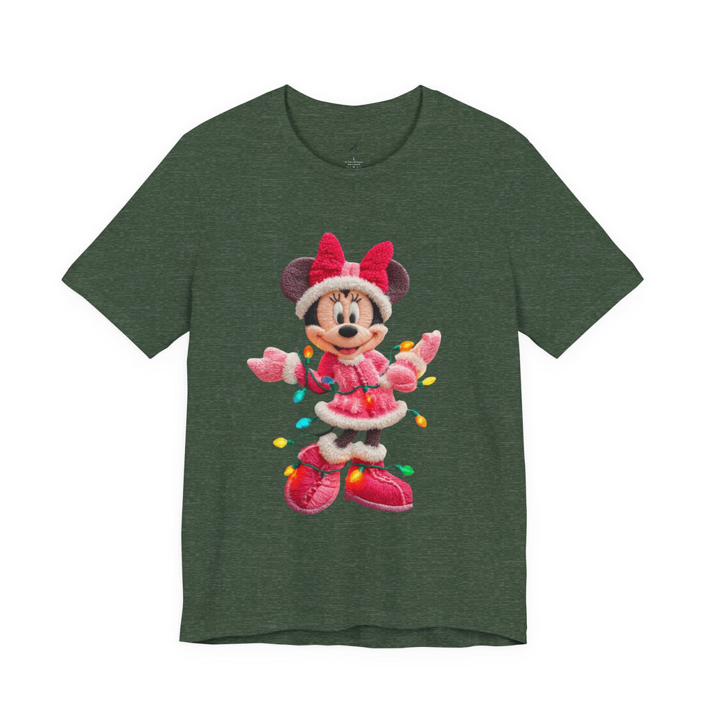 Minnie Mouse Holiday Lights T-Shirt Festive Holiday Designs