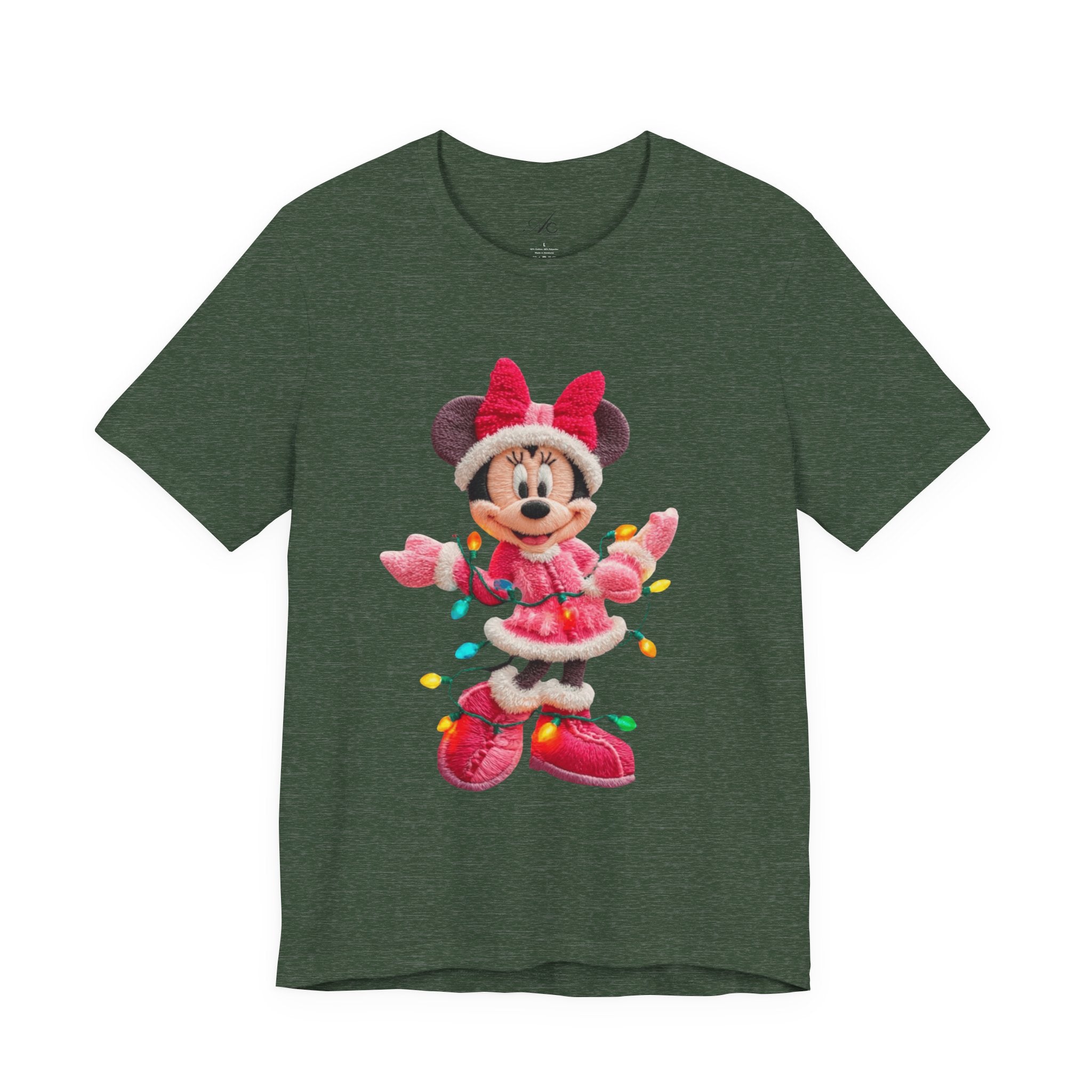 Minnie Mouse Holiday Lights T-Shirt Festive Holiday Designs