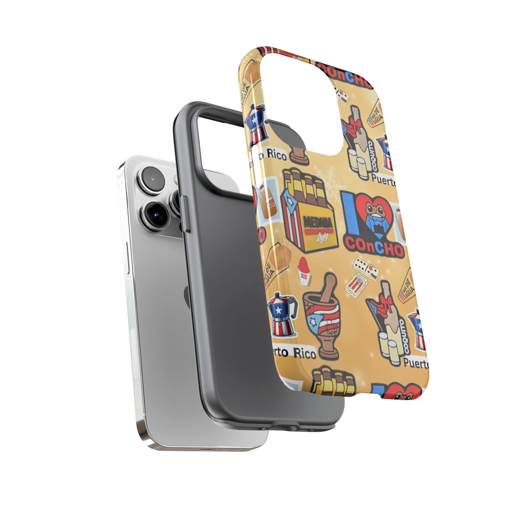 Puerto Rico Sticker Collage Tough Case  ‘I  Concho’ Pattern Phone Case