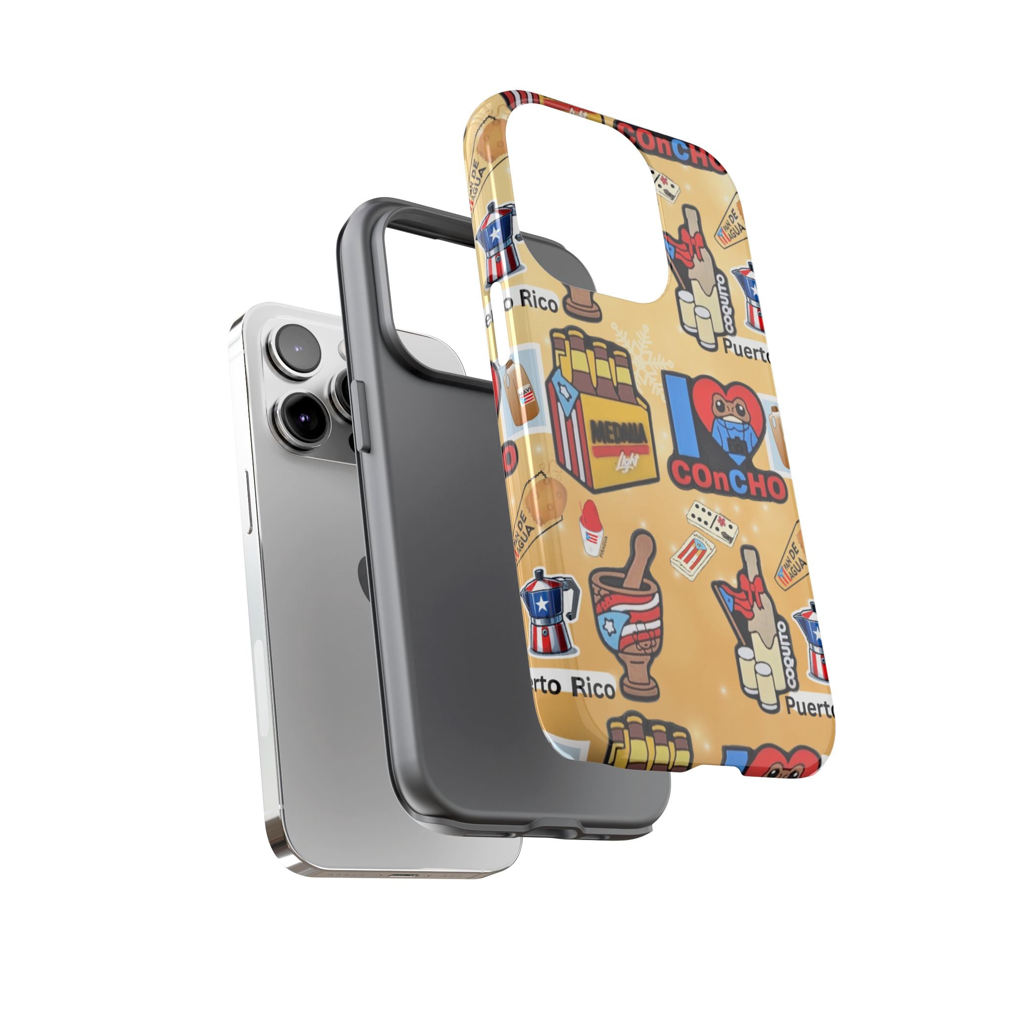 Puerto Rico Sticker Collage Tough Case  ‘I  Concho’ Pattern Phone Case