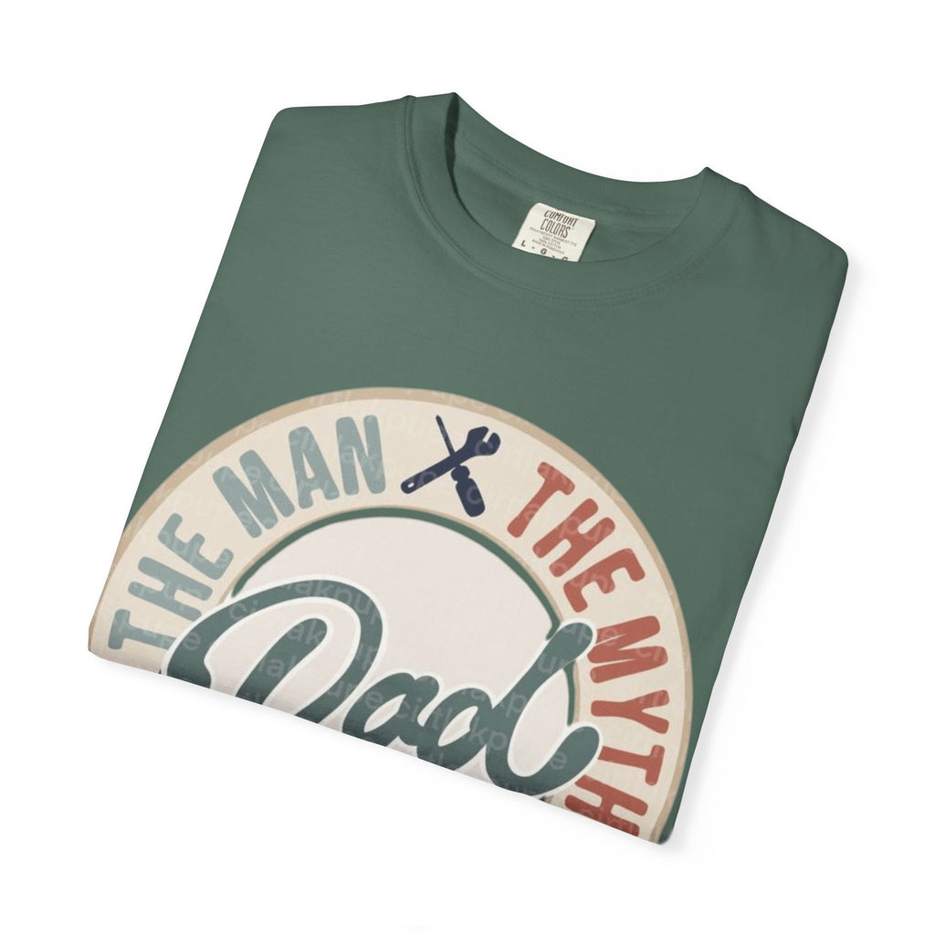 Dad Retro Badge T-Shirt — “Dad: The Man, The Myth, The Legend” Father’s Day Tee