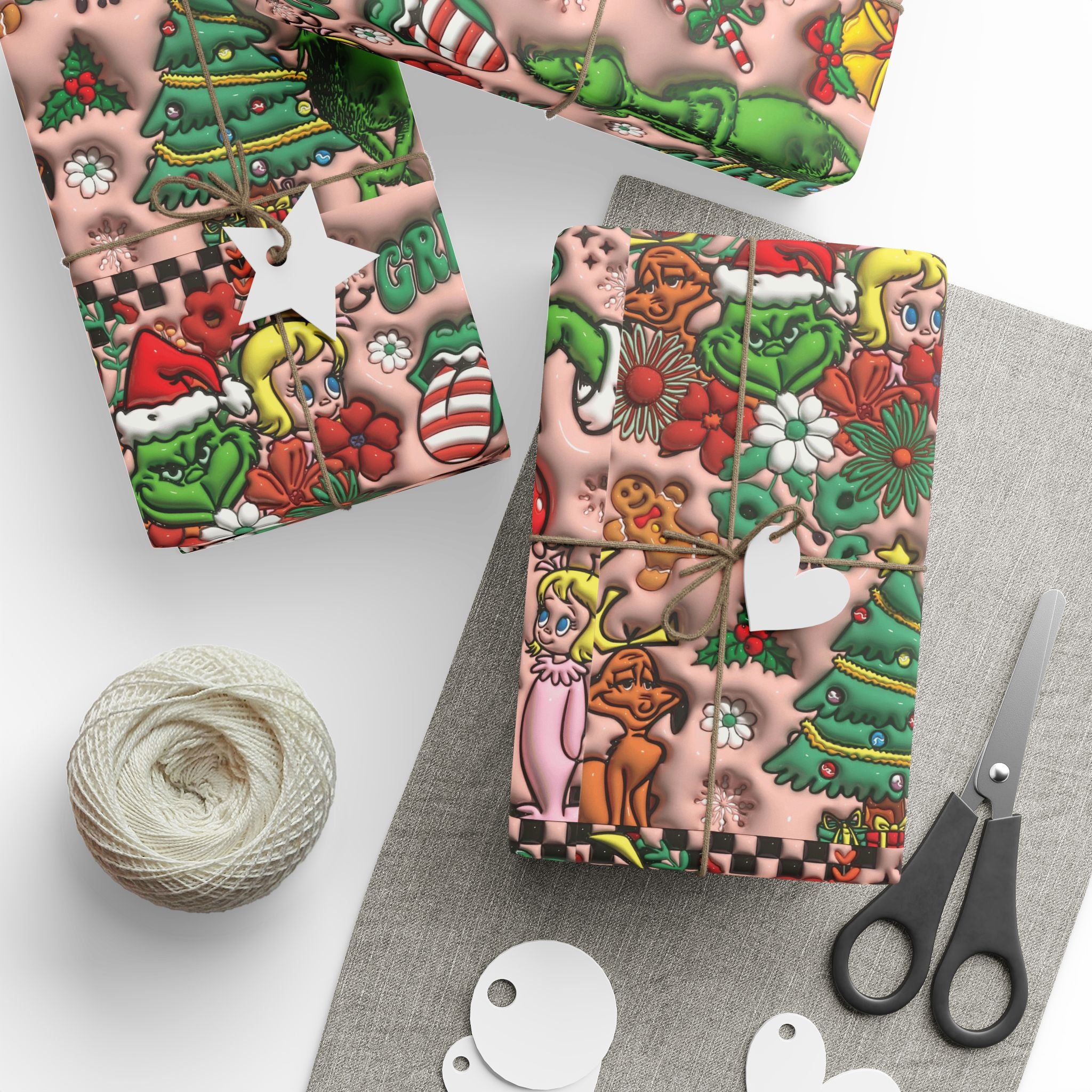 Christmas Cookie & Holly Wrapping Paper Roll — Festive Baking Pattern Gift Wrap
