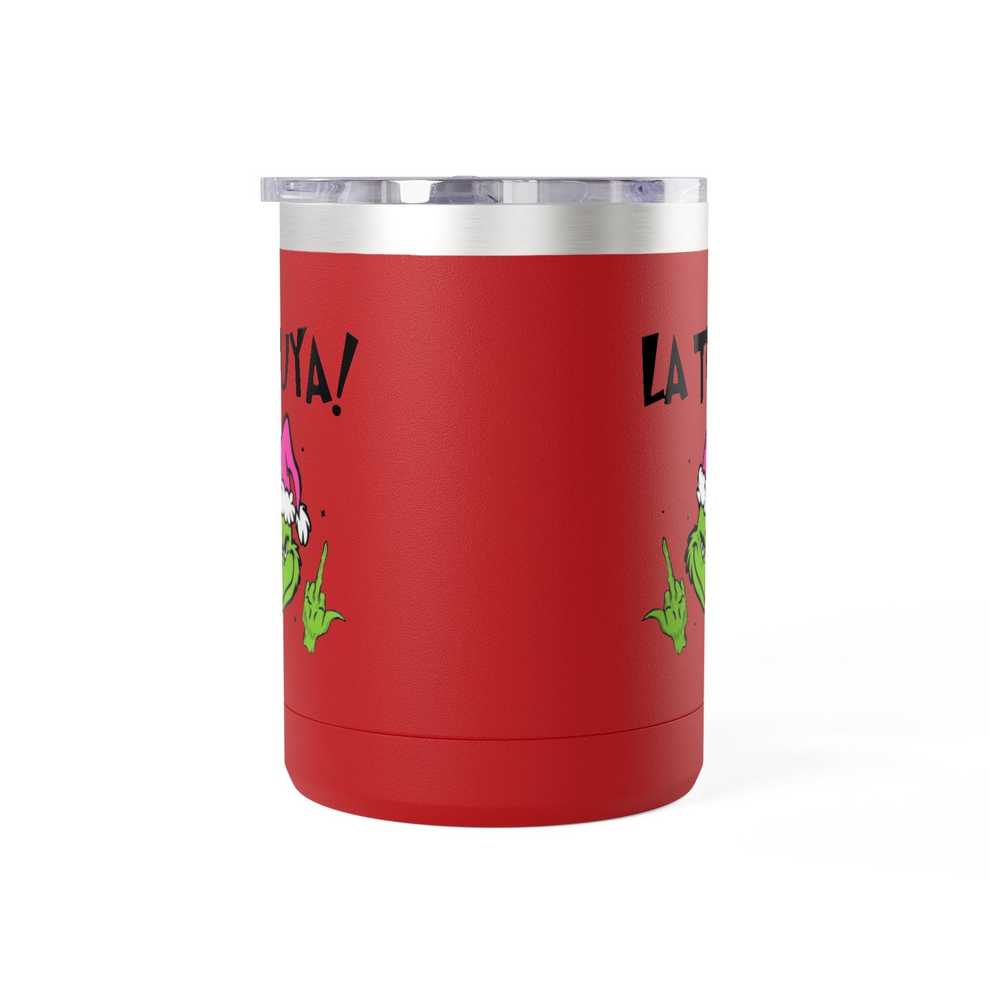 Holiday Grinch Coffee Mug Tumbler - 15oz Vaso / Taza de Acero Inoxidable – Diseño Navideño