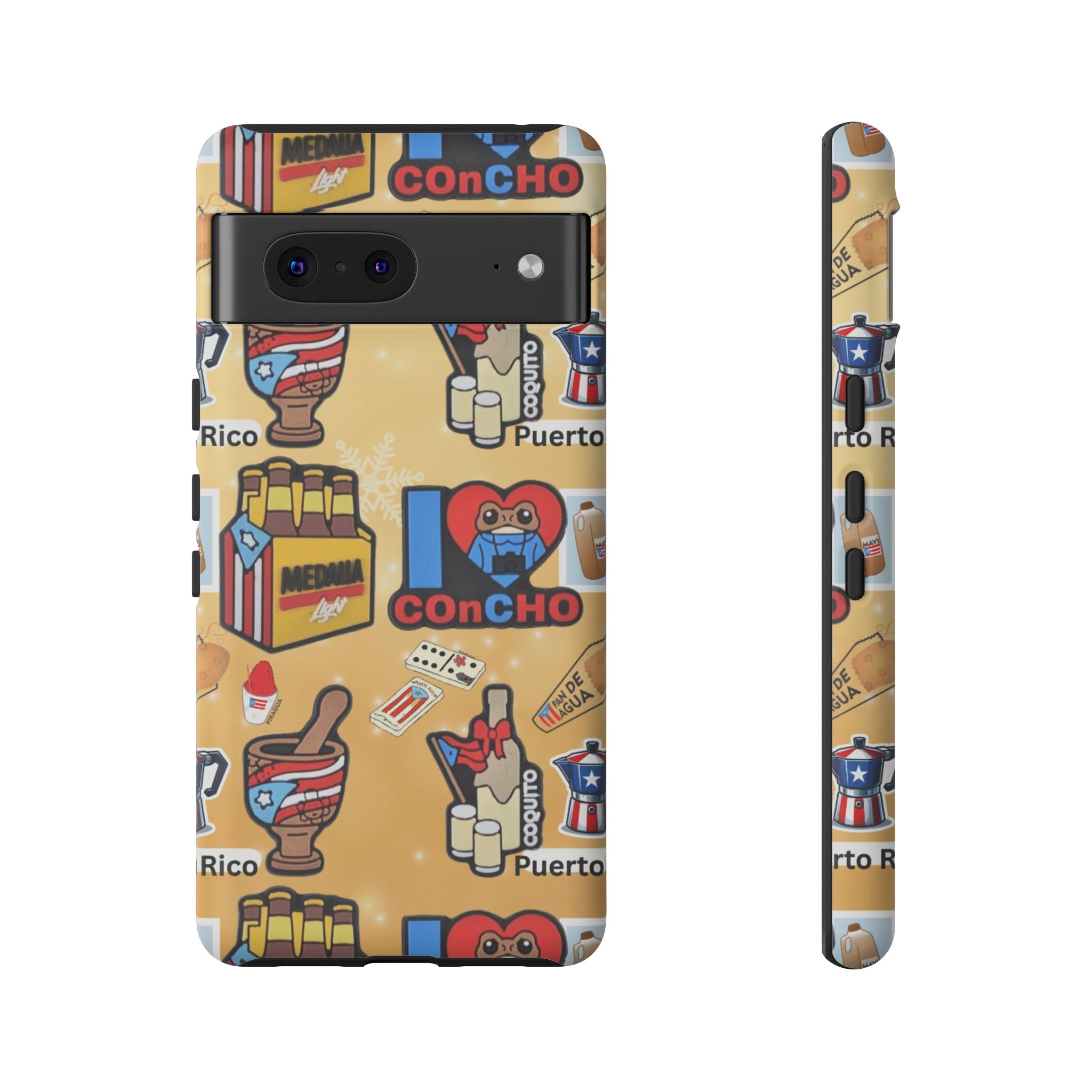 Puerto Rico Sticker Collage Tough Case  ‘I  Concho’ Pattern Phone Case