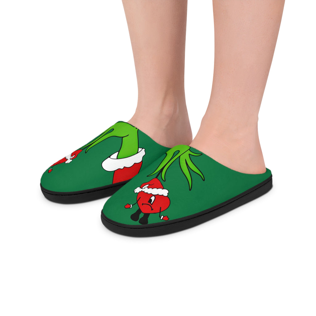 Men's Holiday Grinch Benito Slippers — Festive Indoor House Shoes