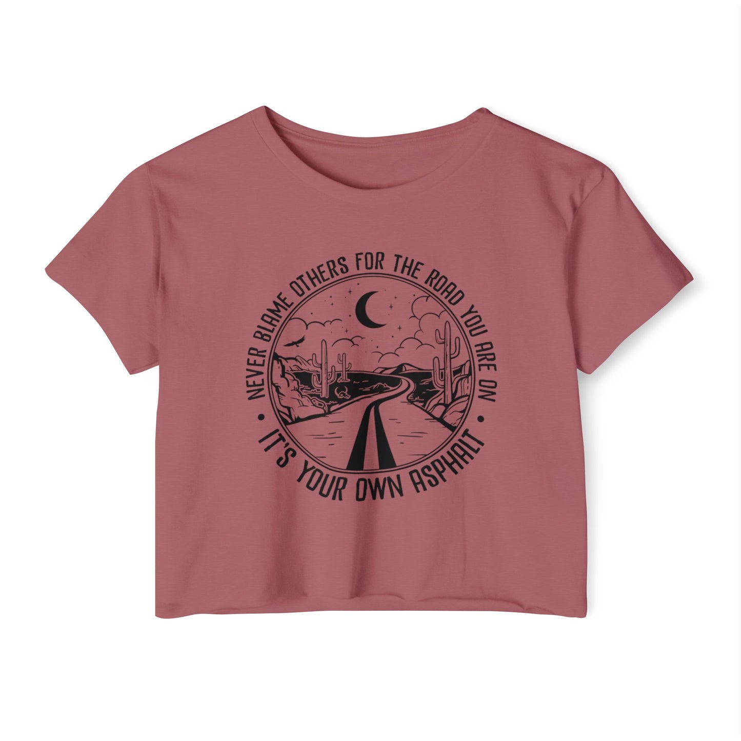 Desert Dream Crop Top - Women's Festival Tee, Boho Style Shirt, Inspirational Graphic Top, Summer Outfit, Road Trip Apparel