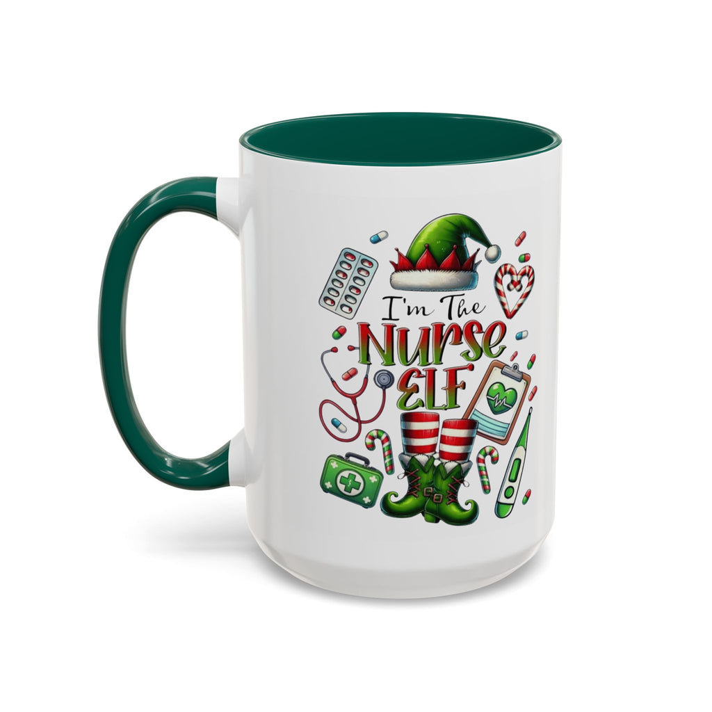 Nurse Elf Coffee Mug — Christmas Medical Holiday Gift (11oz & 15oz) Medical Christmas Mug