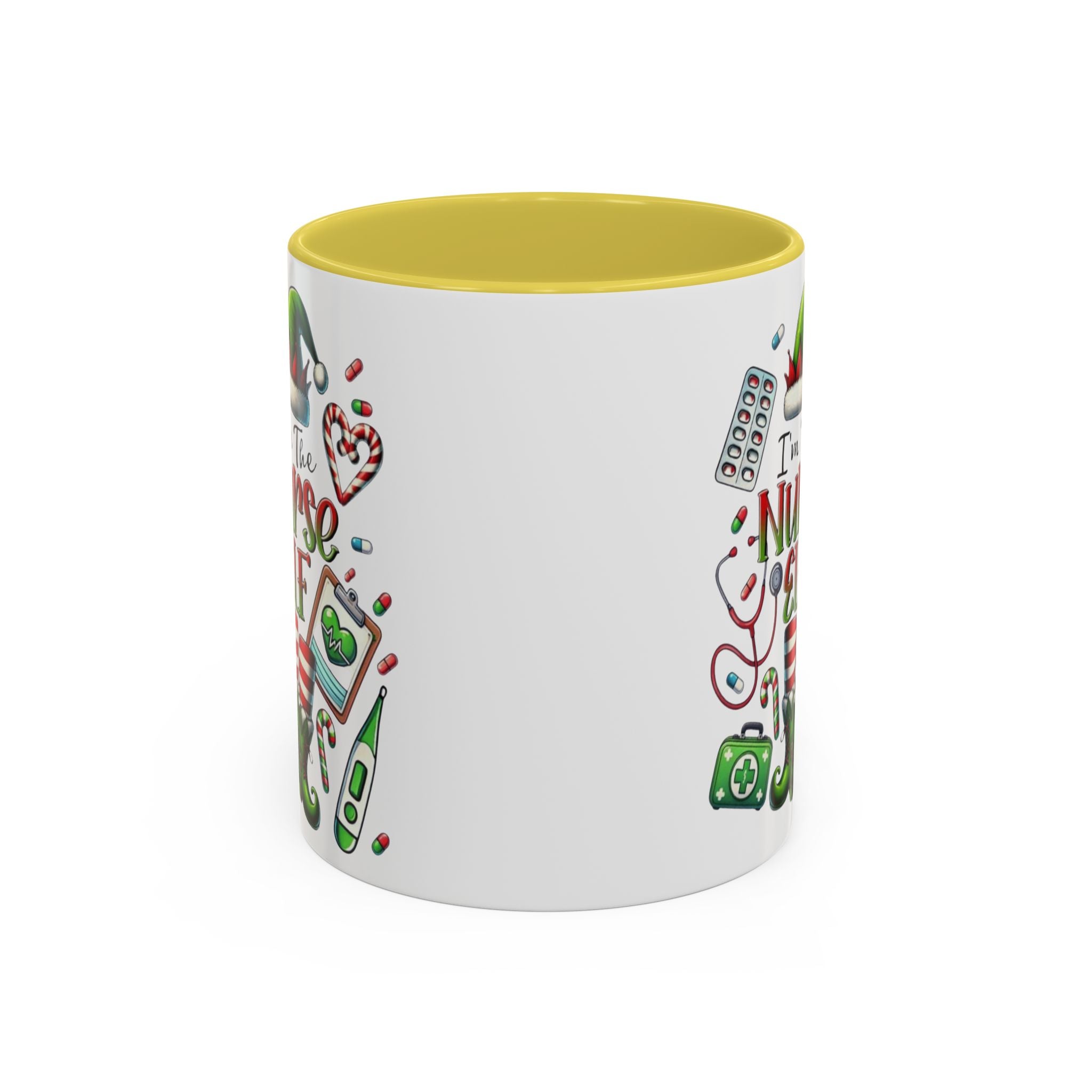 Nurse Elf Coffee Mug — Christmas Medical Holiday Gift (11oz & 15oz) Medical Christmas Mug