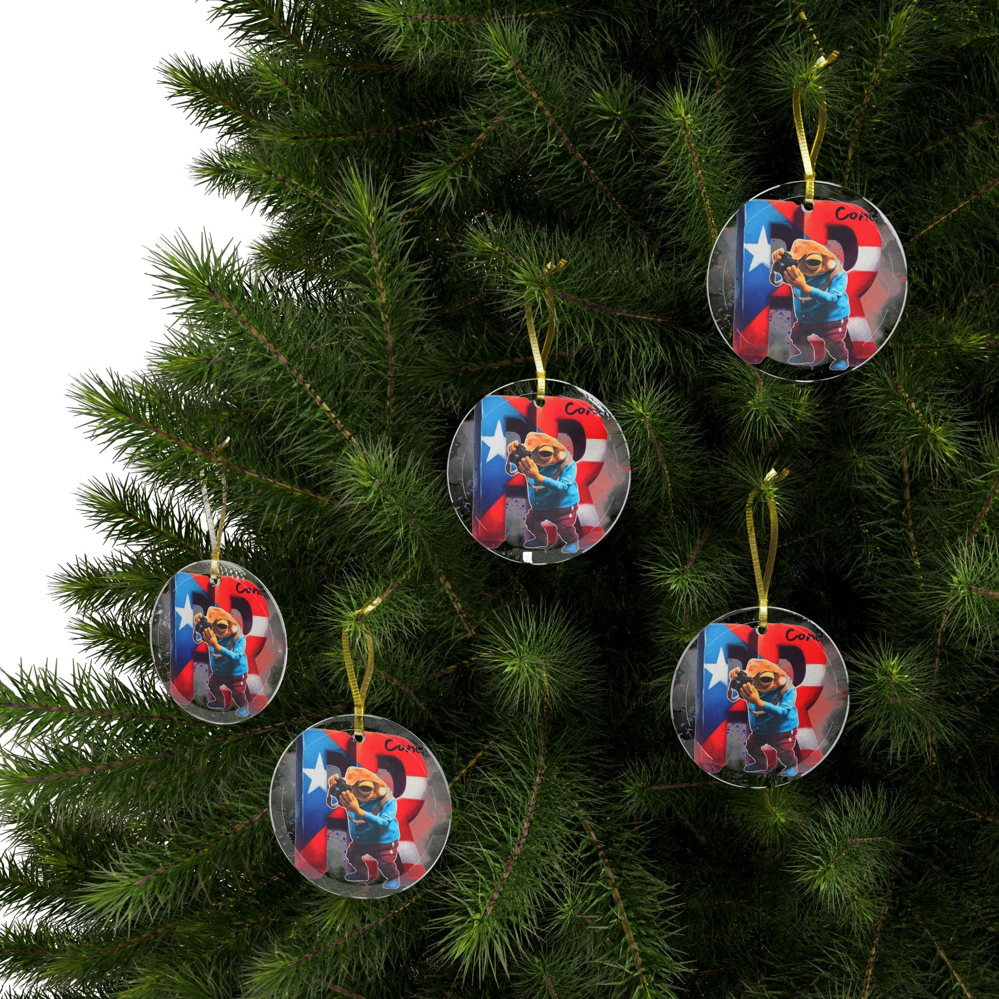 Puerto Rico Proud Glass Ornament – Sports, Music & TV Island Icons