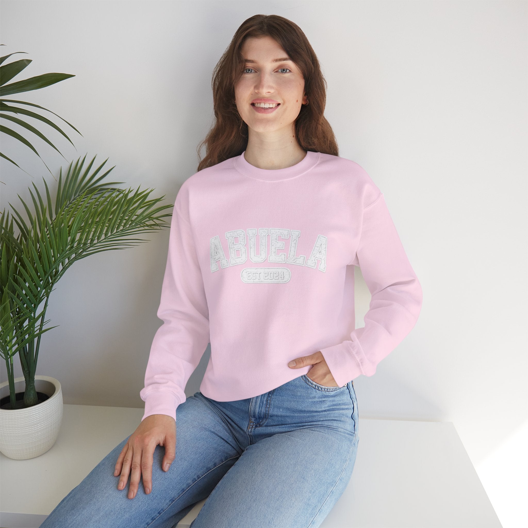 Abuela Varsity Crewneck Sweatshirt Cozy Grandma Gift Minimal Everyday Family Love Apparel
