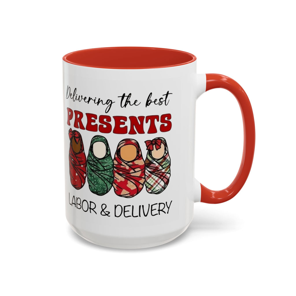 Christmas Presents Delivery Coffee Mug — "Delivering the Best Presents" Accent Mug Medical Christmas Mug,