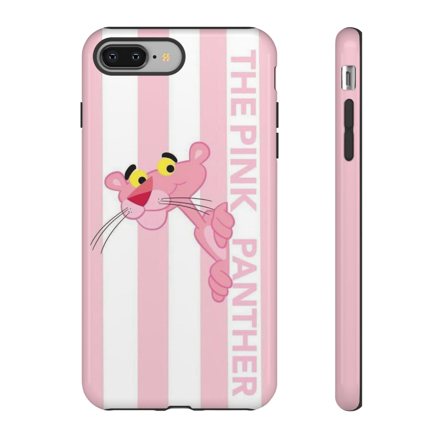 Pink Panther Tough Case Retro Striped Phone Case with "The Pink Panther" Design