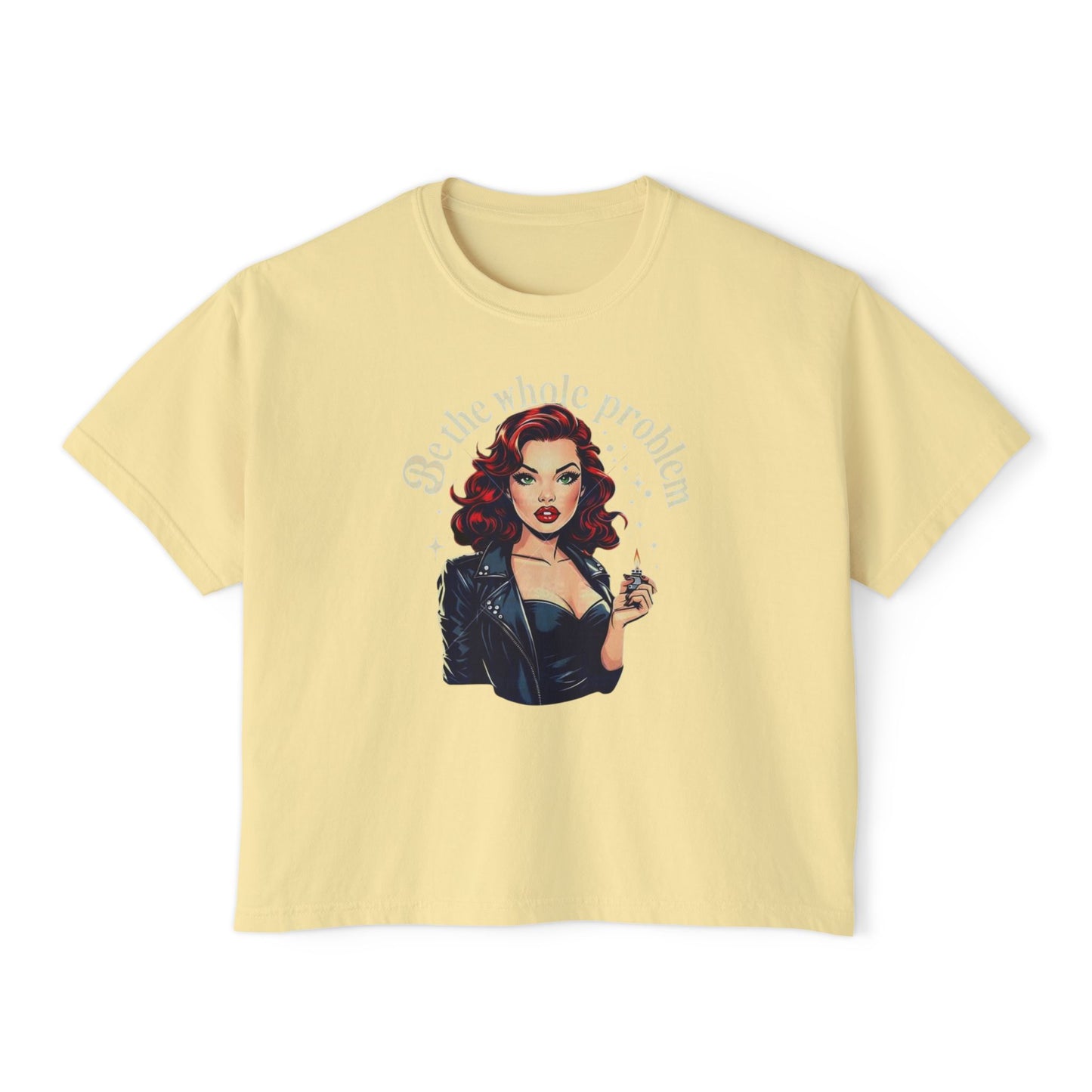 Edgy Vintage Women's Boxy Tee - Retro Graphic Tee, Casual Chic Top, Perfect Gift for Her, Streetwear Style, Iconic Vintage Fashion