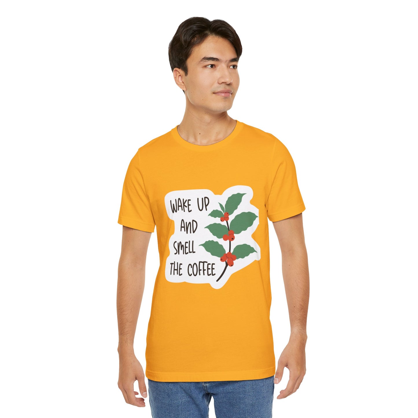 Wake Up and Smell the Coffee Tee  Coffee Plant Graphic T-Shirt