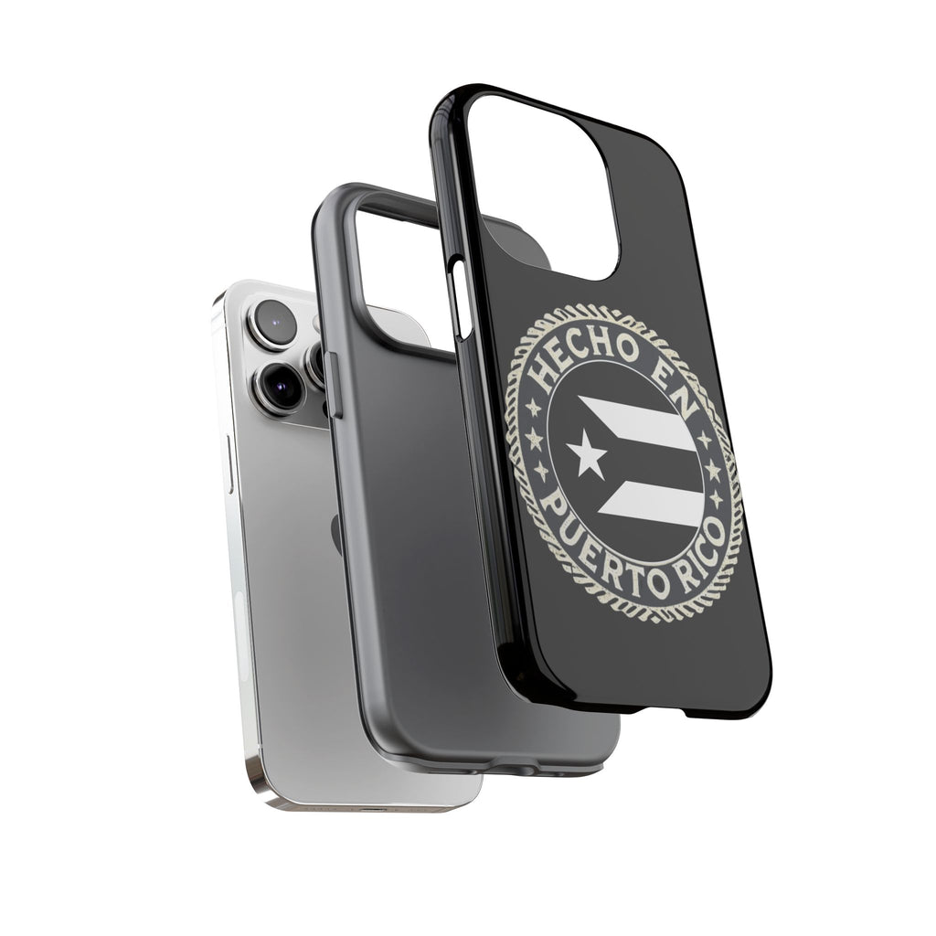 Hecho en Puerto Rico Phone Case  Puerto Rican Flag Emblem Tough Protective Cover